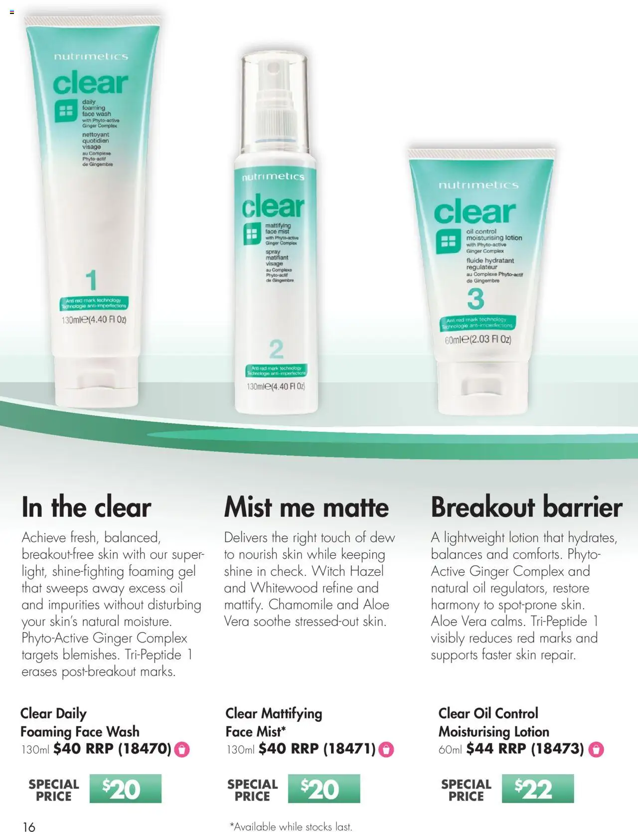 Nutrimetics catalogue - valid from 26.09.2025 | Page: 16 | Products: Oil, Ginger, Lotion, Face wash