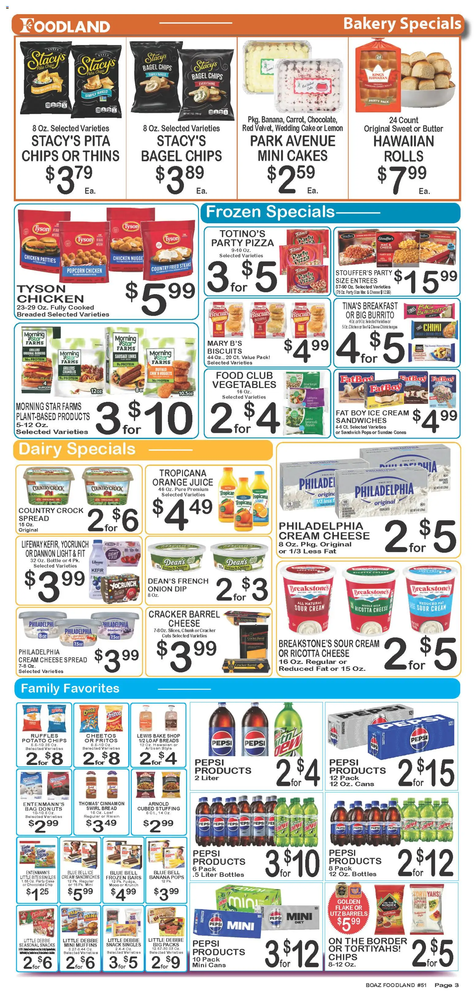 Foodland Weekly Ad - valid from 11.11.2025 | Page: 3 | Products: Chocolate, Chips, Cream, Bag