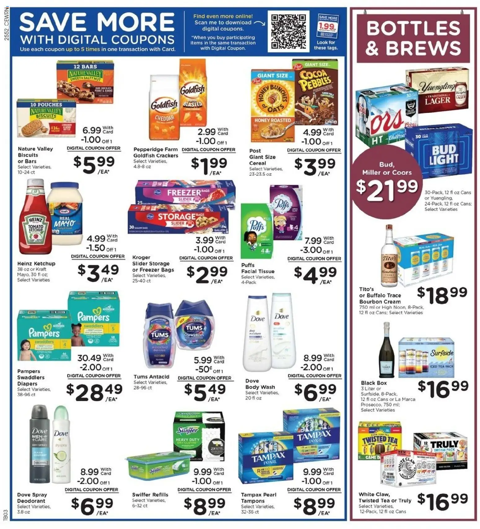 Kroger Weekly Ad - valid from 28.01.2026 | Page: 5 | Products: Bourbon, Ketchup, Cream, Game