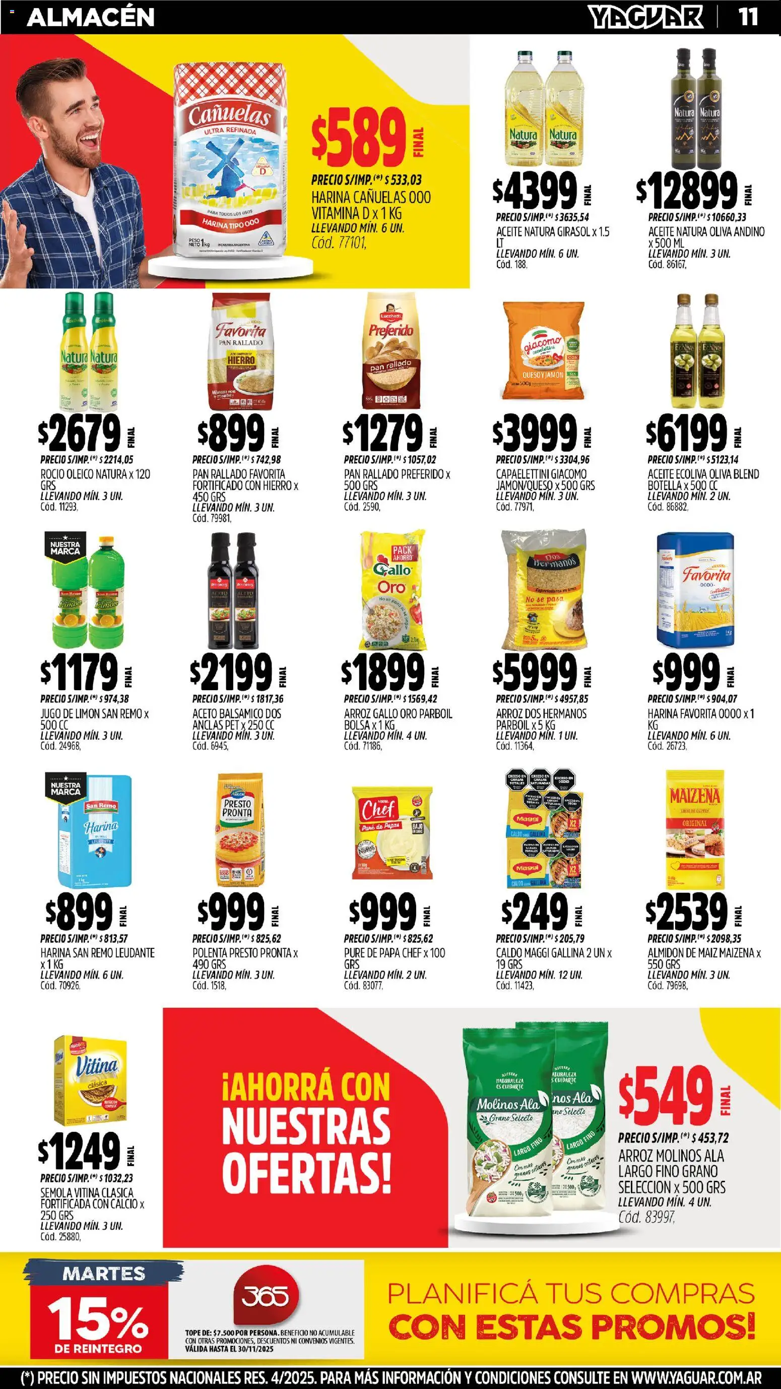 Yaguar - Jujuy │ válido desde el 17.11.2025 | Página: 12 | Productos: Botella, Limón, Pan, Pan rallado