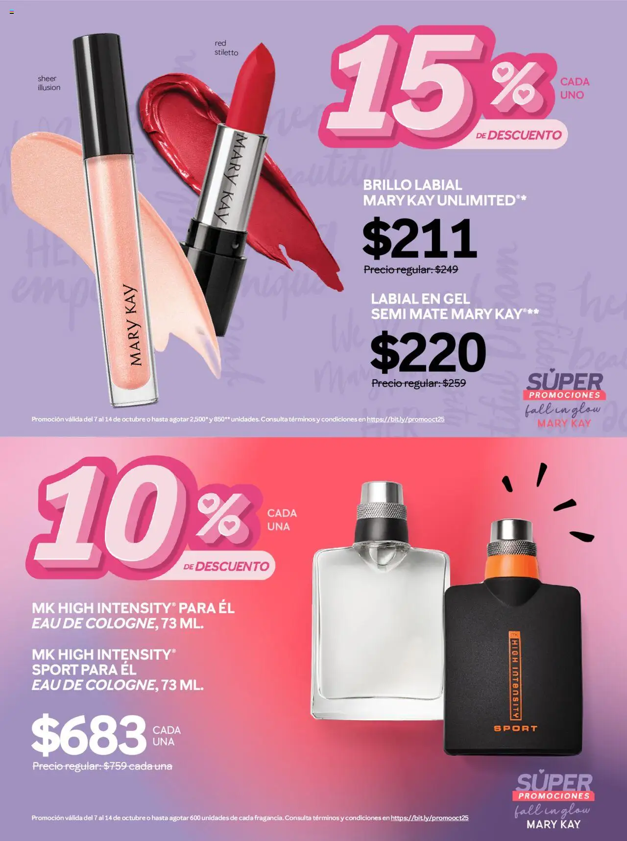 Nuevas ofertas de Mary Kay válidas en toda la República Mexicana desde el 07.10.2025. ¡Encuentra las mejores ofertas en Mary Kay catálogo! | Página: 7 | Productos: Brillo, Mate