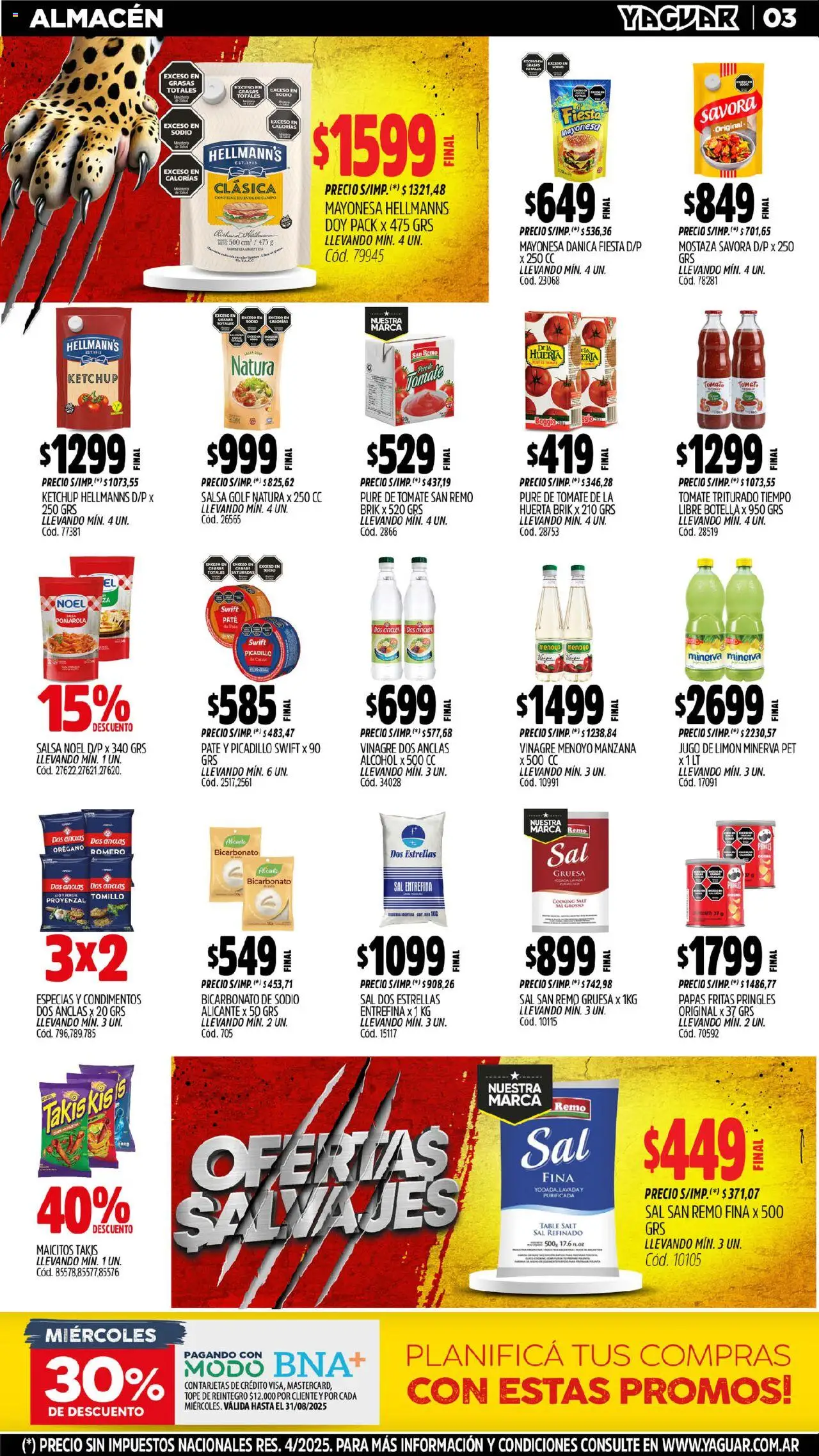 Yaguar - Chaco │ válido desde el 11.08.2025 | Página: 3 | Productos: Manzana, Limón, Huevos, Provenzal