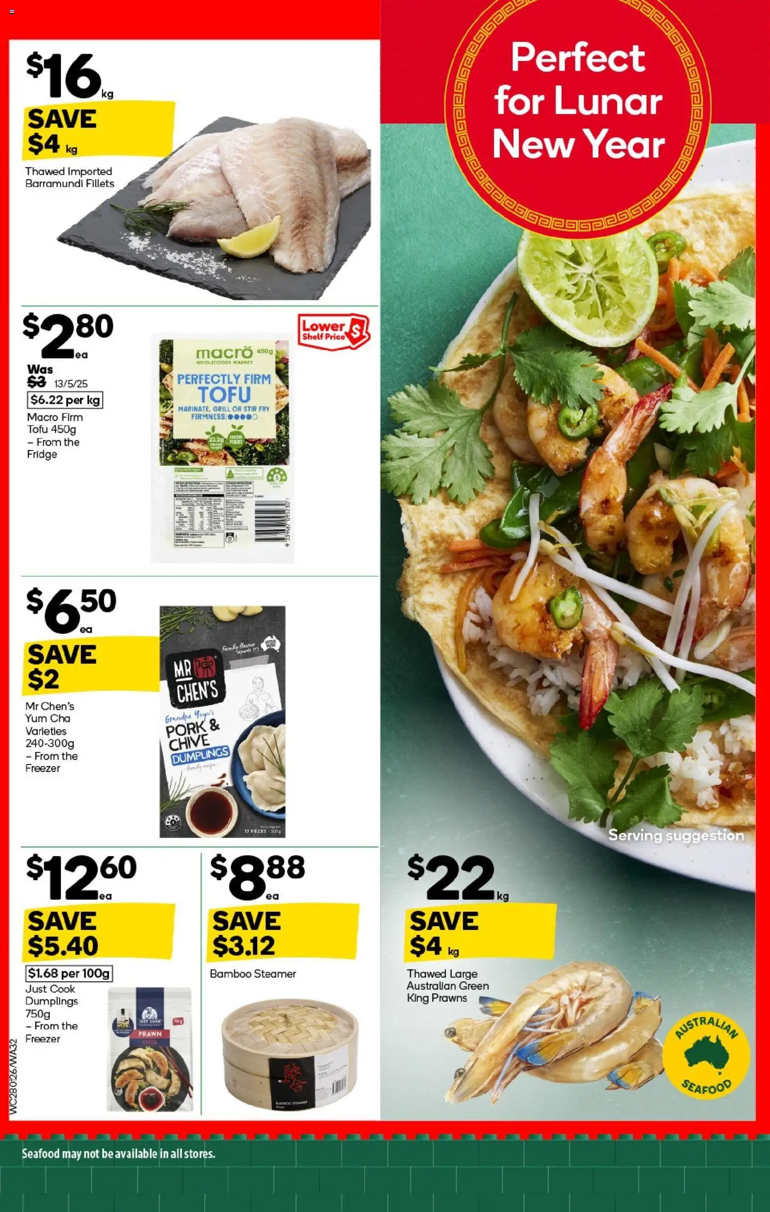 Woolworths catalogue - valid from 04.02.2026 | Page: 32 | Products: Pork, Seafood, Freezer, Grill
