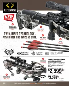 Preview of Cabela's weekly ads valid from 11.08.2025 | Page: 266 | Products: Bow, Rangefinder, Crossbow, Lighter