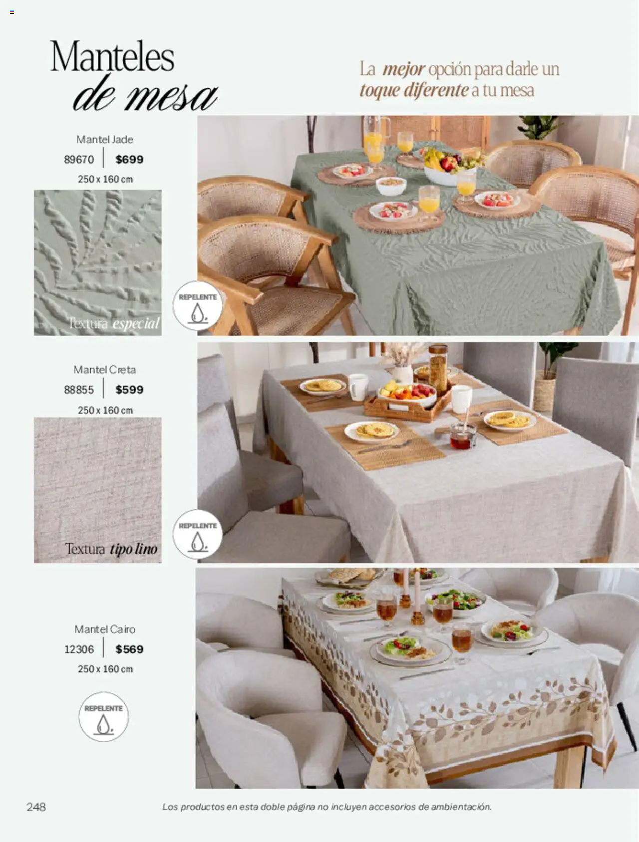 Nuevas ofertas de Vianney válidas en toda la República Mexicana desde el 07.03.2025. ¡Encuentra las mejores ofertas en Vianney catálogo Primavera! | Página: 252 | Productos: Mantel, Repelente, Mesa