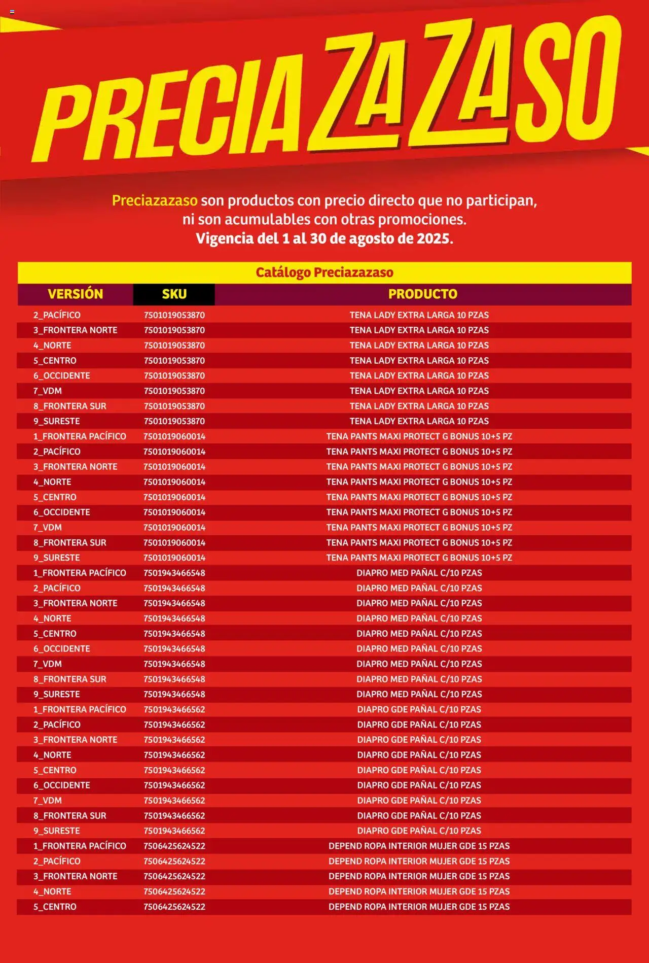 Nuevas ofertas de Soriana válidas en toda la República Mexicana desde el 01.08.2025. ¡Encuentra las mejores ofertas en Soriana - Catálogo Preciazazaso Mercado Nacional! | Página: 193 | Productos: Ropa, Ropa interior, Pants