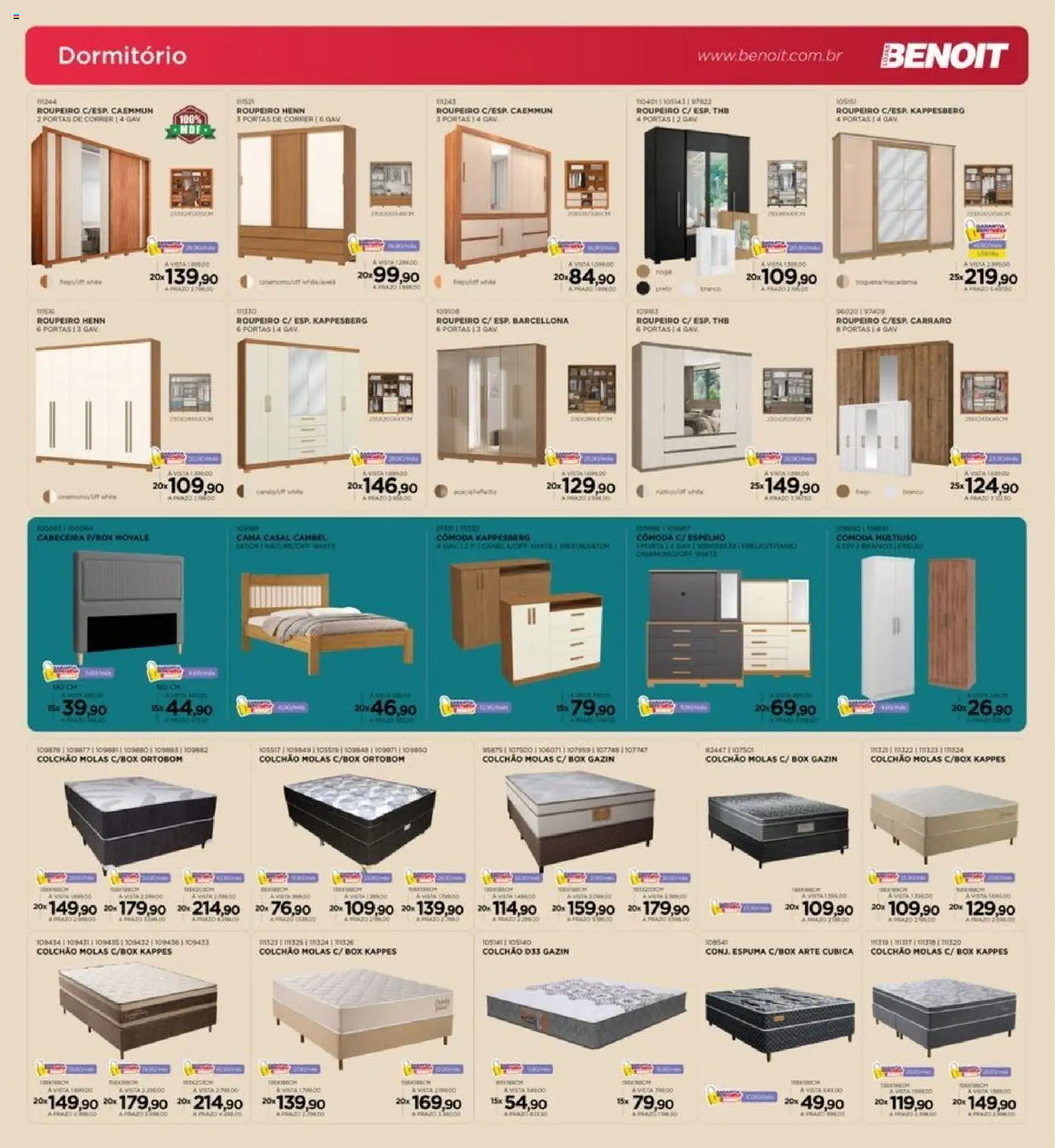 Benoit Folheto - válido de 01.04.2026 | Página: 8 | Produtos: Cama, Colchão, Cômoda