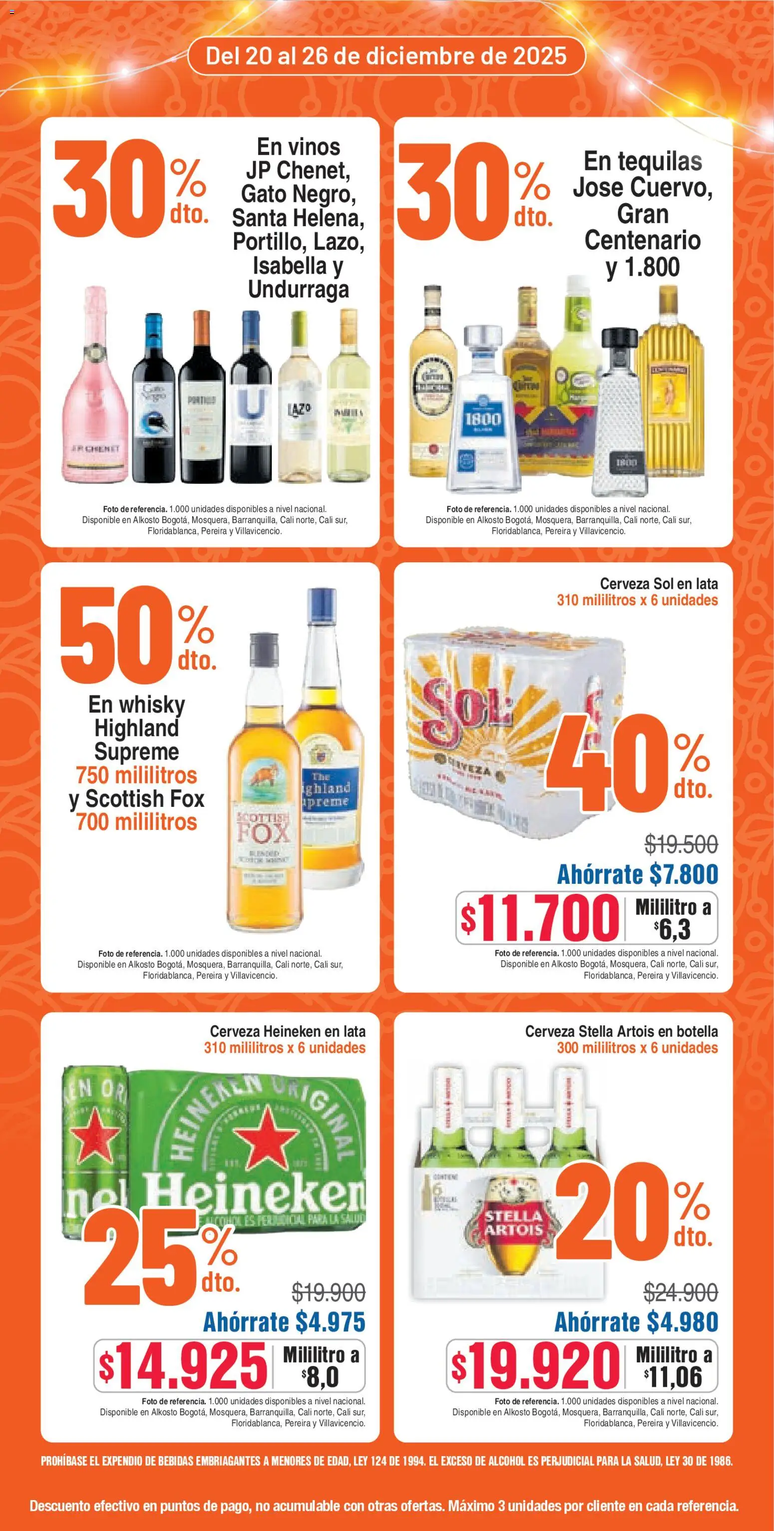 Alkosto revista - valida desde el 20.12.2025 | Página: 4 | Productos: Whisky, Botella, Tintura, Cerveza