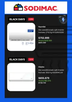 Vista previa Sodimac Black Friday válido desde el 27.11.2025 | Página: 2 | Productos: Aire acondicionado