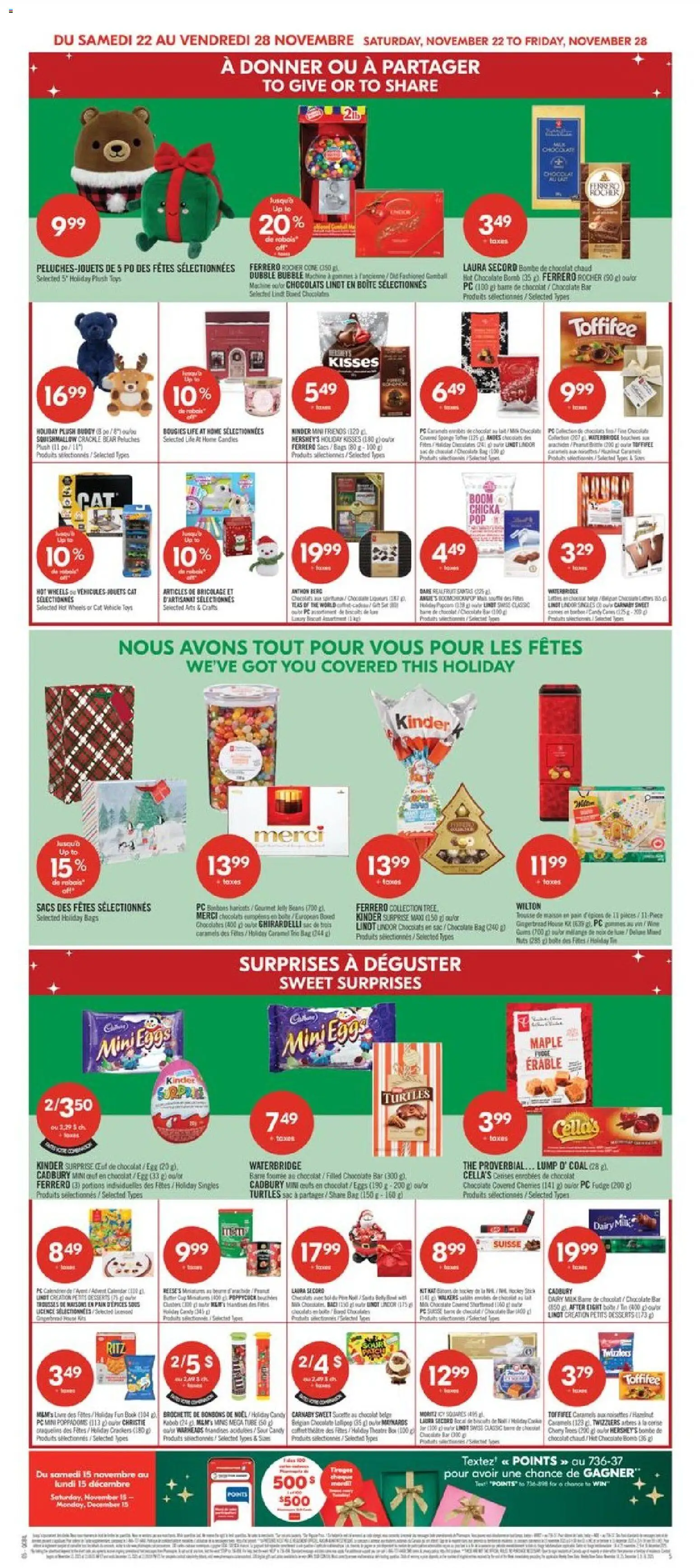 Pharmaprix flyer valid from 22.11.2025 | Page: 5 | Products: Candies, PC, Sponge, Chocolate