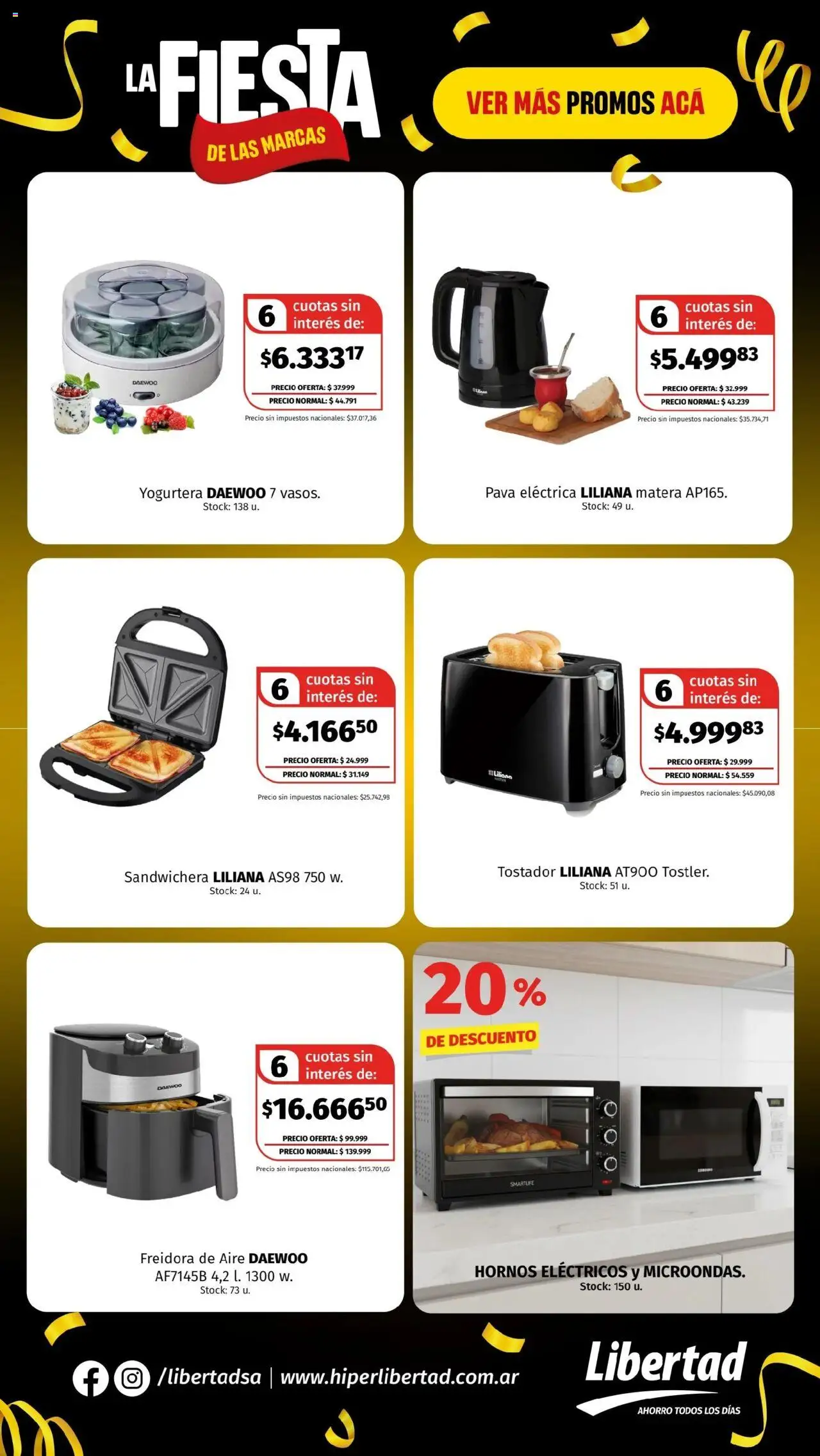 Hipermercado Libertad catálogo │ válido desde el 25.09.2025 | Página: 14 | Productos: Pava, Sandwichera, Freidora, Freidora de aire