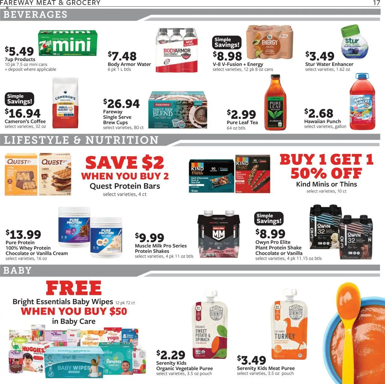 Fareway Weekly Ad - valid from 18.08.2025 | Page: 17 | Products: Spinach, Oil, Tea, Nuts
