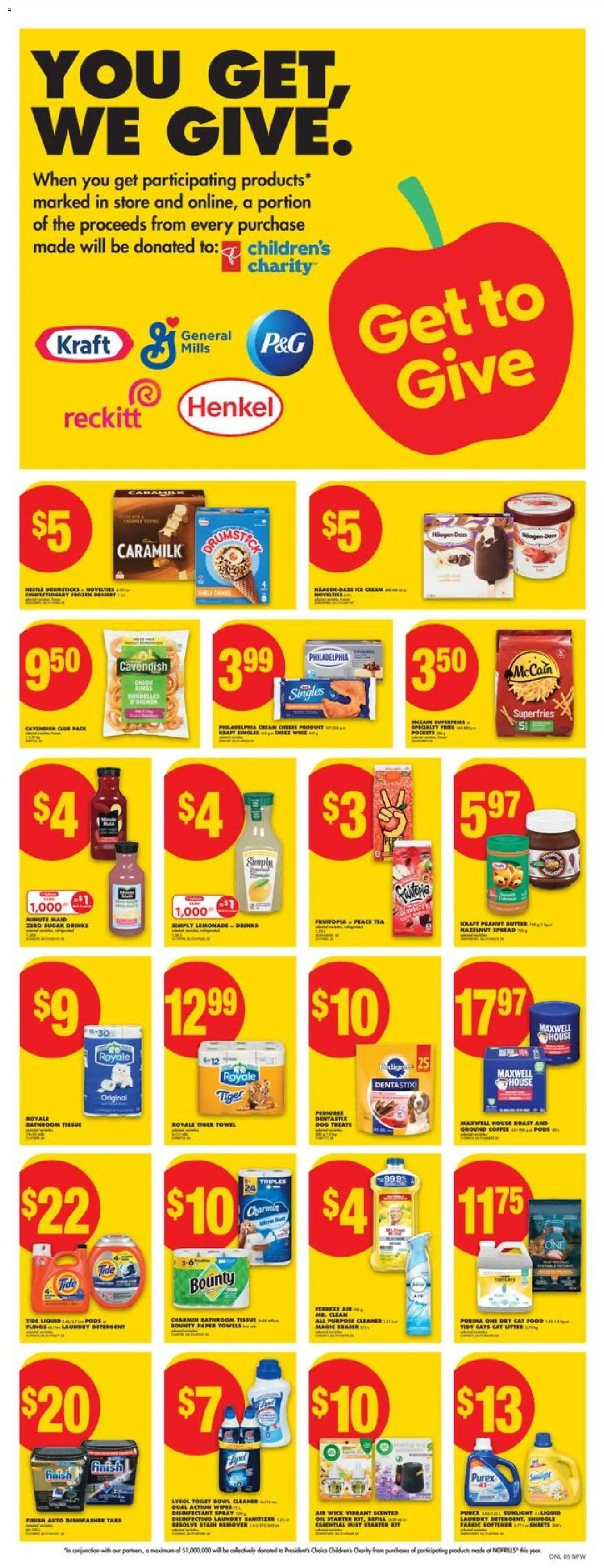 No Frills flyer valid from 23.10.2025 | Page: 10 | Products: Ice cream, Dishwasher, Stain remover, Detergent