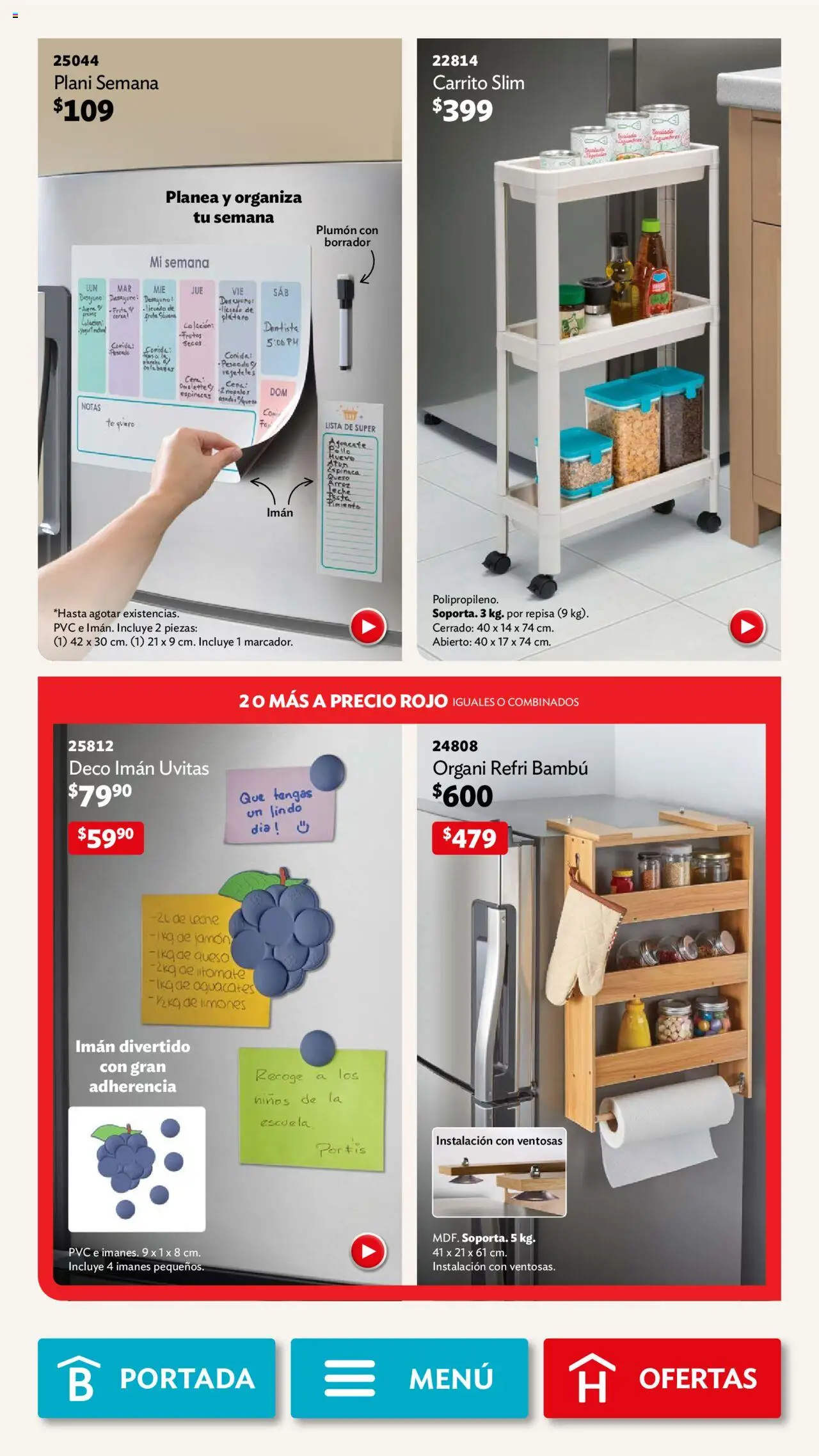 Nuevas ofertas de Betterware válidas en toda la República Mexicana desde el 29.09.2025. ¡Encuentra las mejores ofertas en Betterware - Campaña 10 2025! | Página: 63 | Productos: Repisa, Jamón, Espinaca, Té