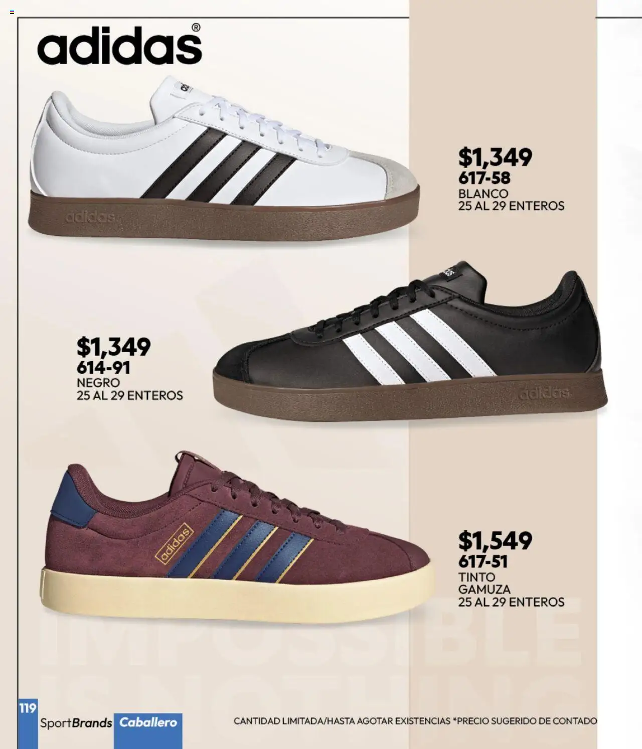 Nuevas ofertas de Cklass válidas en toda la República Mexicana desde el 16.09.2025. ¡Encuentra las mejores ofertas en Cklass - Catálogo Invierno Sportbrands! | Página: 120 | Productos: Gamuza
