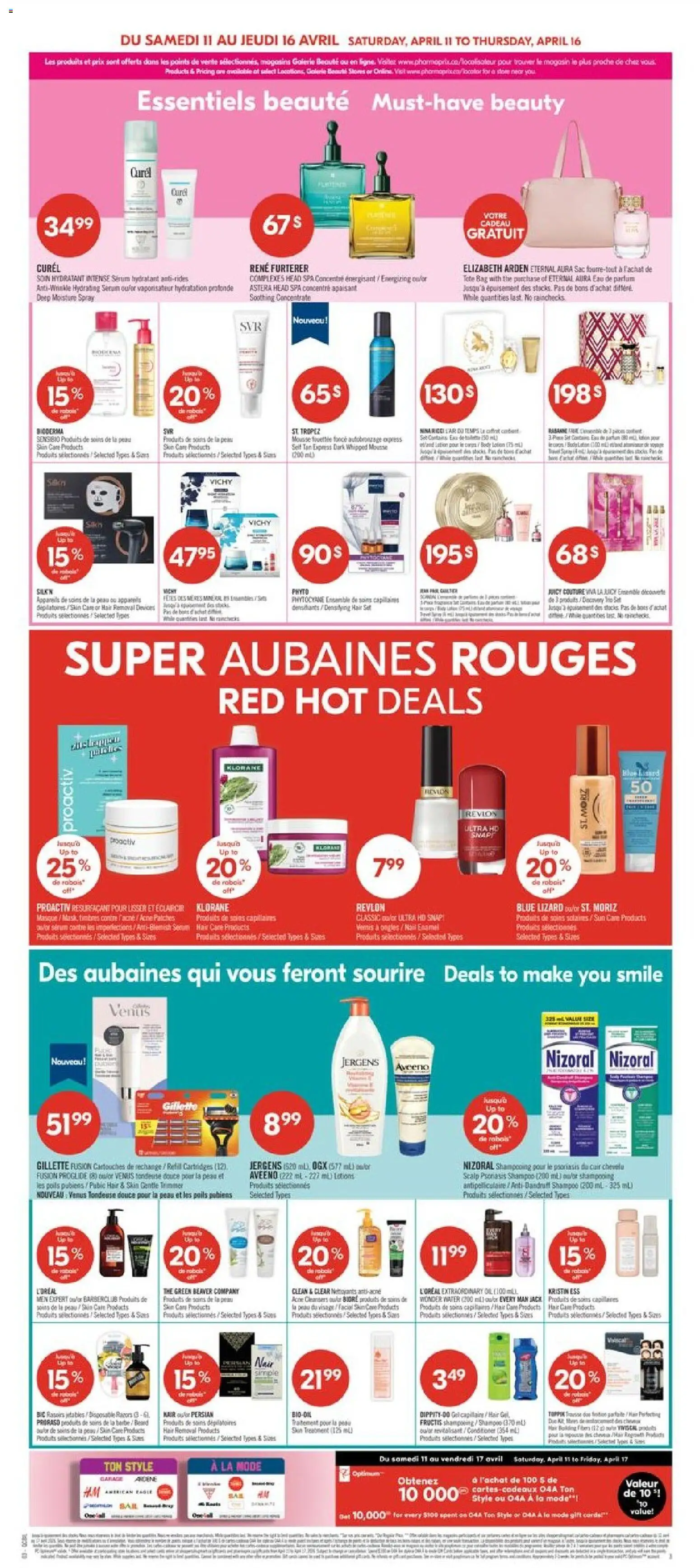 Pharmaprix flyer valid from 10.04.2026 | Page: 11 | Products: Hat, Robot, Eau de toilette, Conditioner