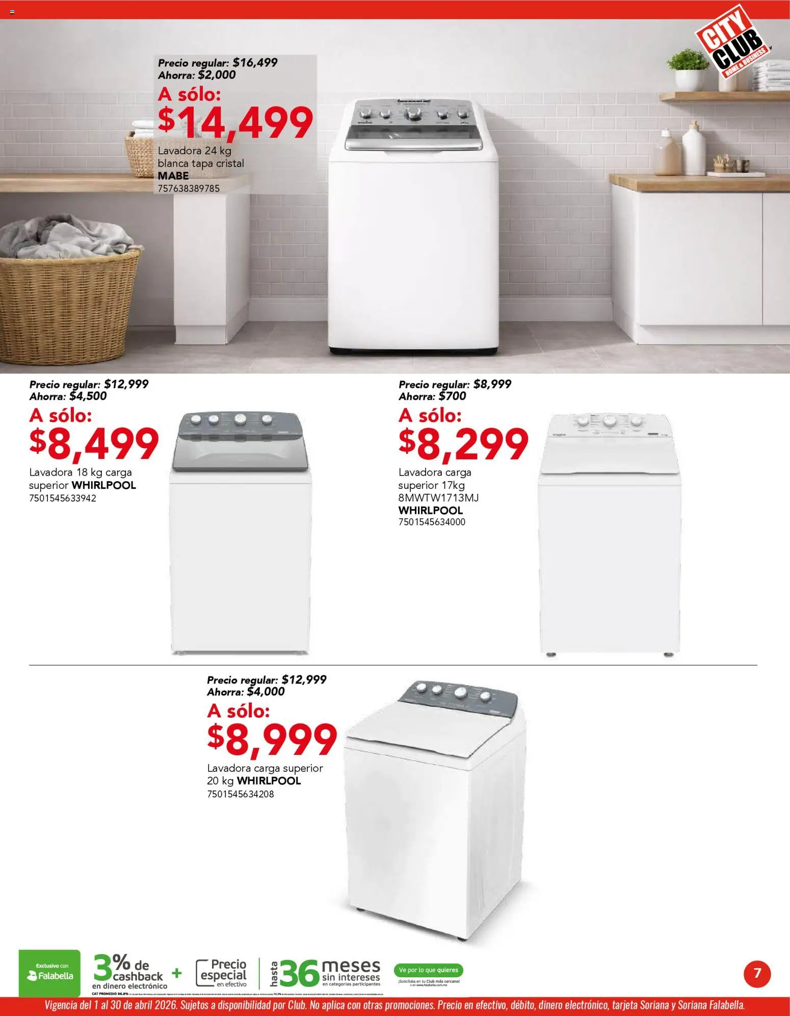 Nuevas ofertas de City Club válidas en toda la República Mexicana desde el 01.04.2026. ¡Encuentra las mejores ofertas en City Club catálogo! | Página: 7