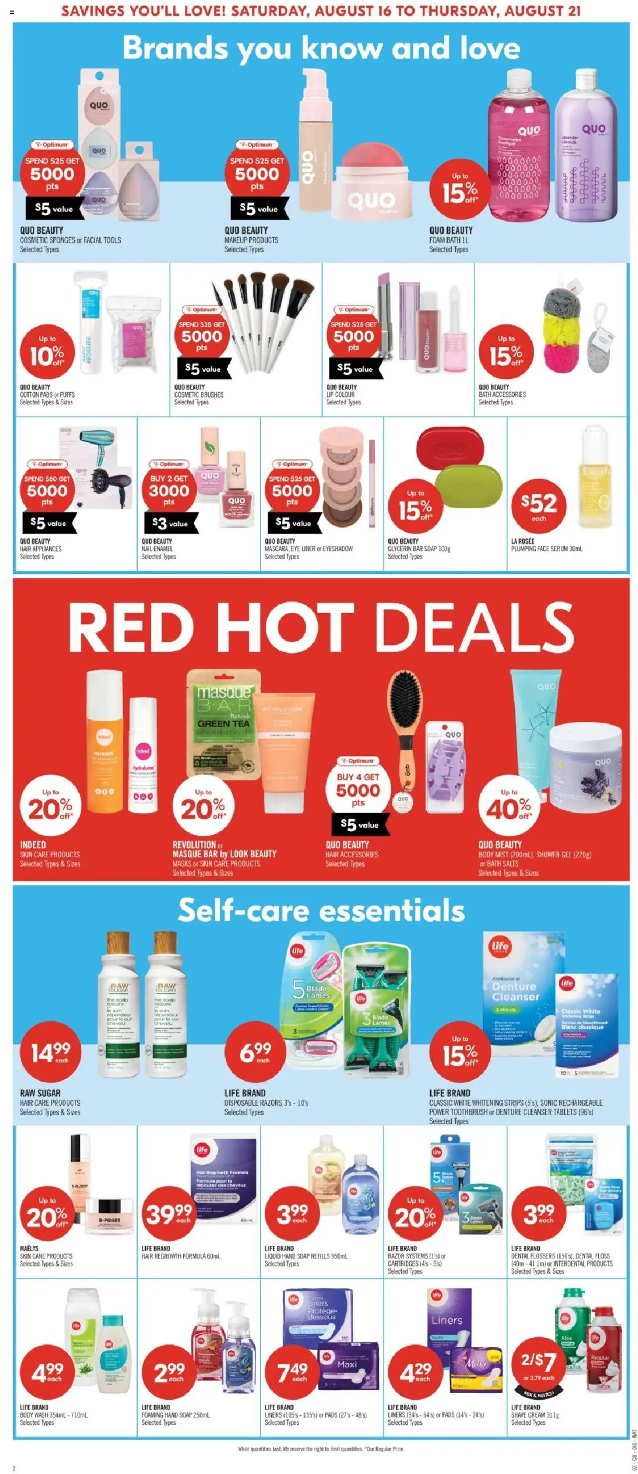 Shoppers flyer valid from 16.08.2025 | Page: 16 | Products: Tea, Soap, Body wash, Bath
