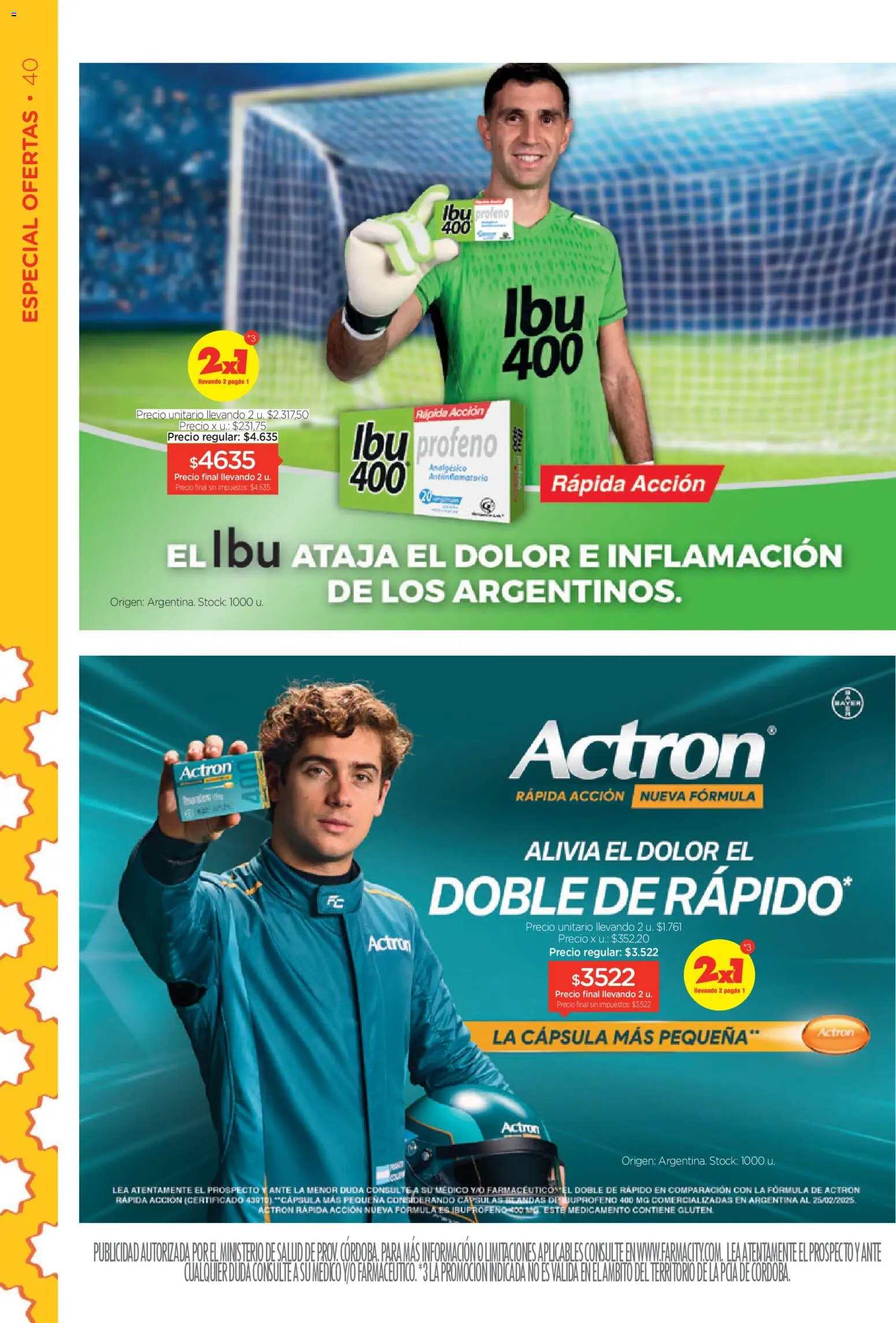 Farmacity catálogo │ válido desde el 03.03.2026 | Página: 40 | Productos: Analgésico, Antiinflamatorio