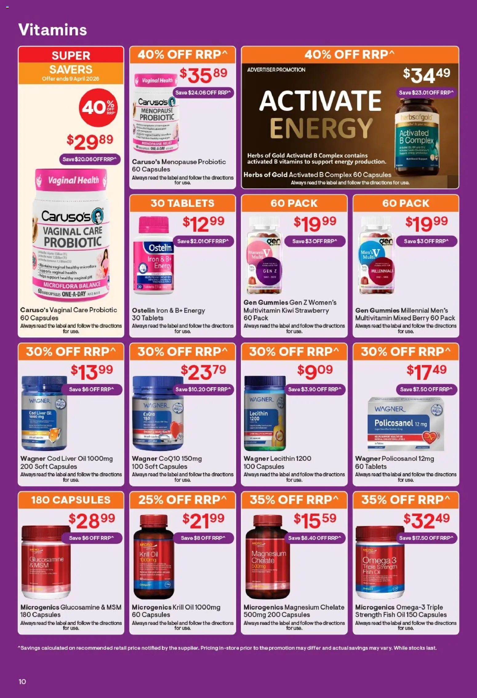 Discount Drug Stores catalogue - valid from 19.03.2026 | Page: 10 | Products: Fish, Multivitamin, Iron, Tablets