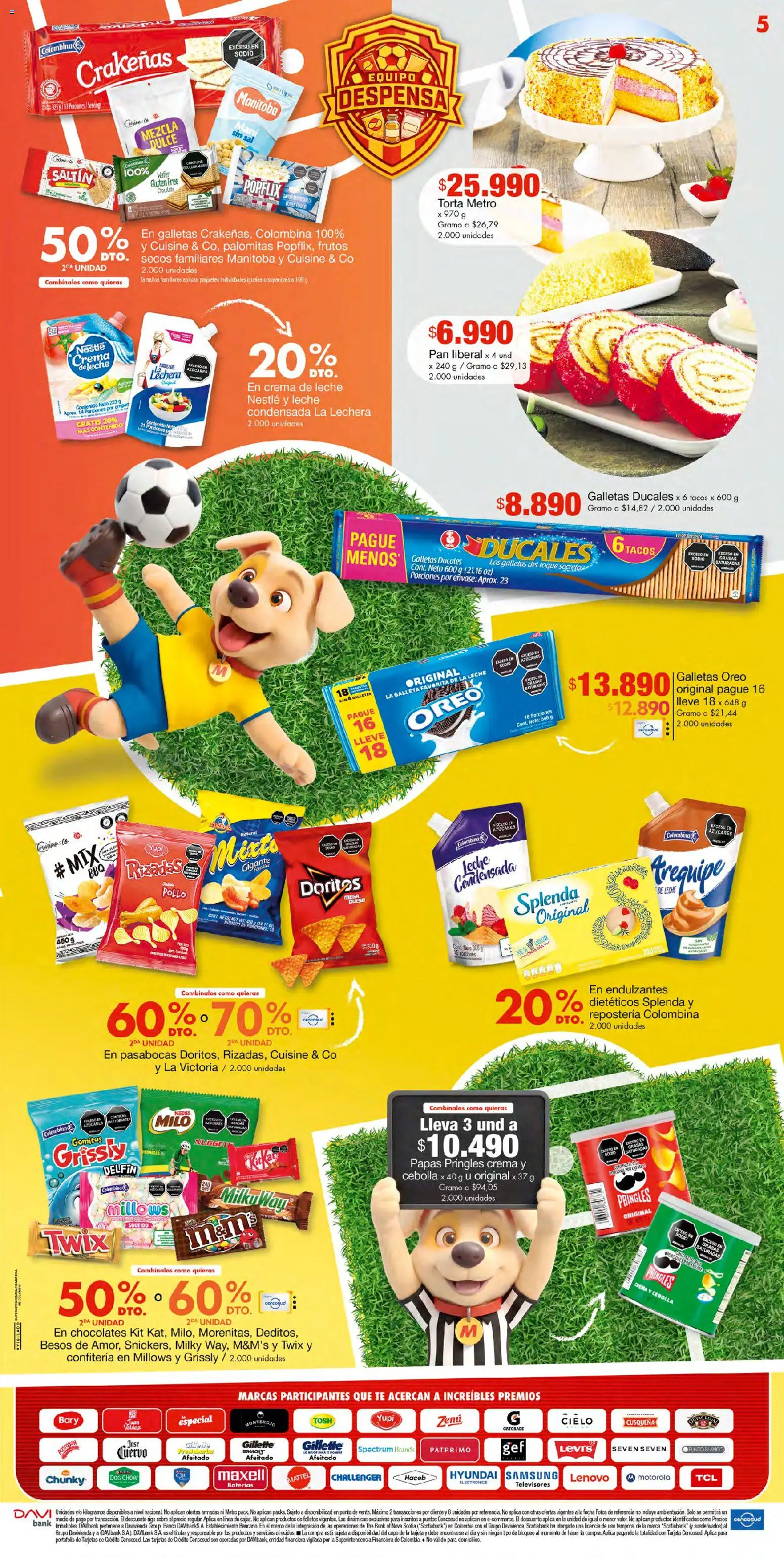 Metro revista - valida desde el 10.04.2026 | Página: 5 | Productos: Crema, Sobre, Chocolates, Plátano