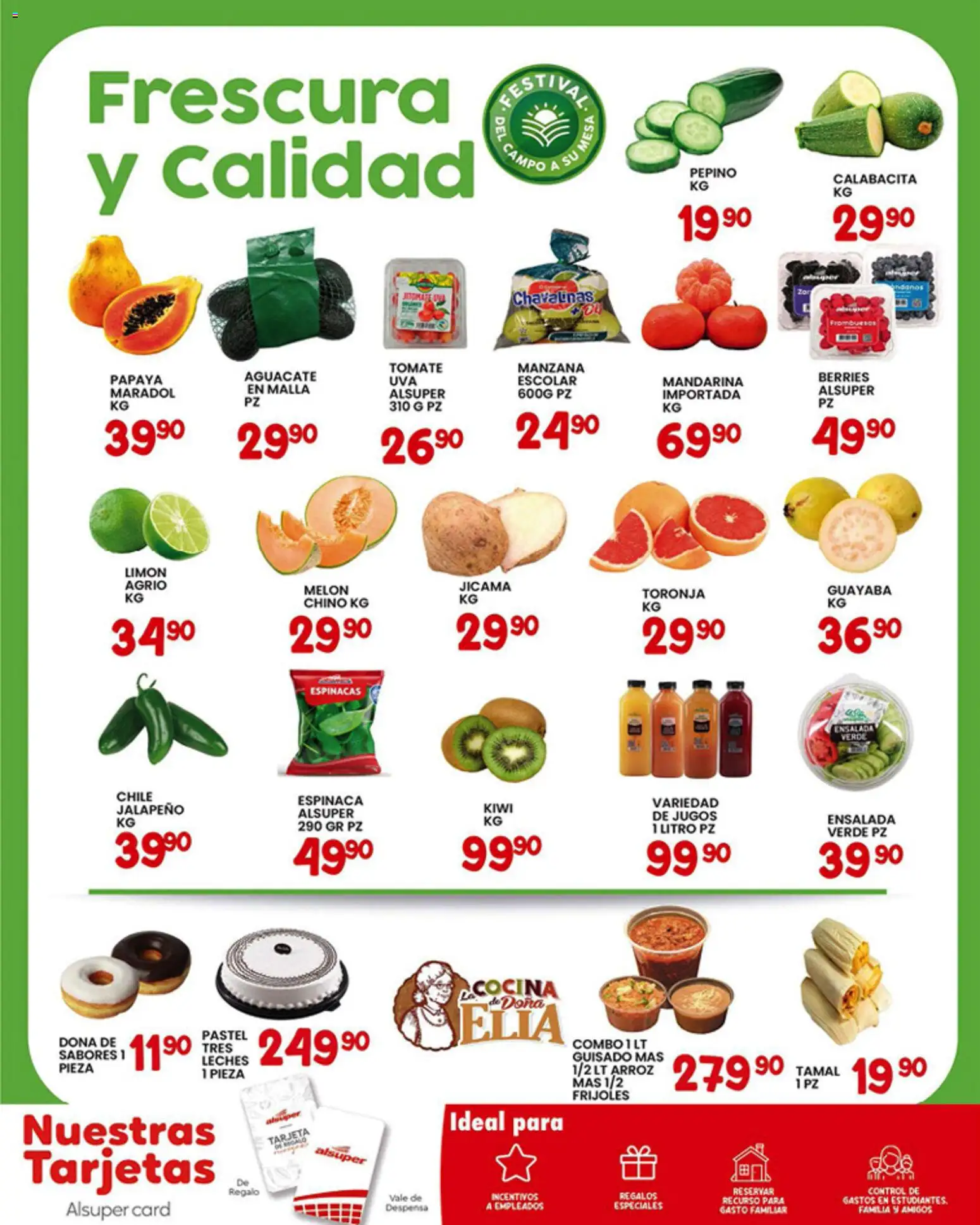 Nuevas ofertas de Alsuper válidas en toda la República Mexicana desde el 06.01.2026. ¡Encuentra las mejores ofertas en Alsuper folleto Chihuahua Estado! | Página: 6 | Productos: Tomate, Toronja, Pastel, Ensalada
