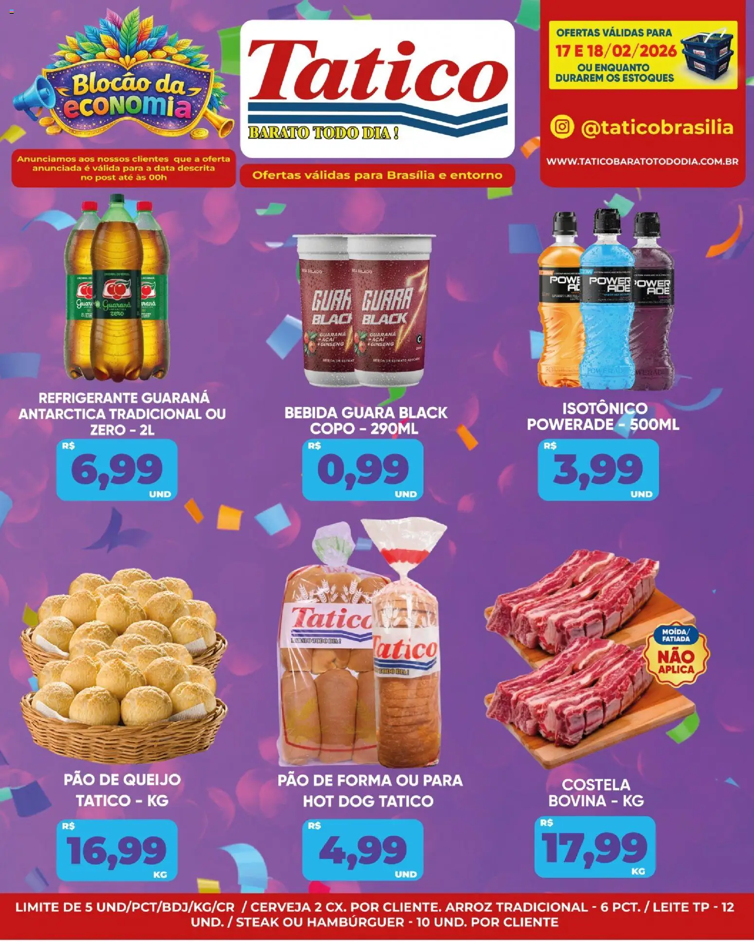 Tatico Folheto - válido de 19.02.2026 | Página: 26 | Produtos: Leite, Queijo, Pão, Bebida