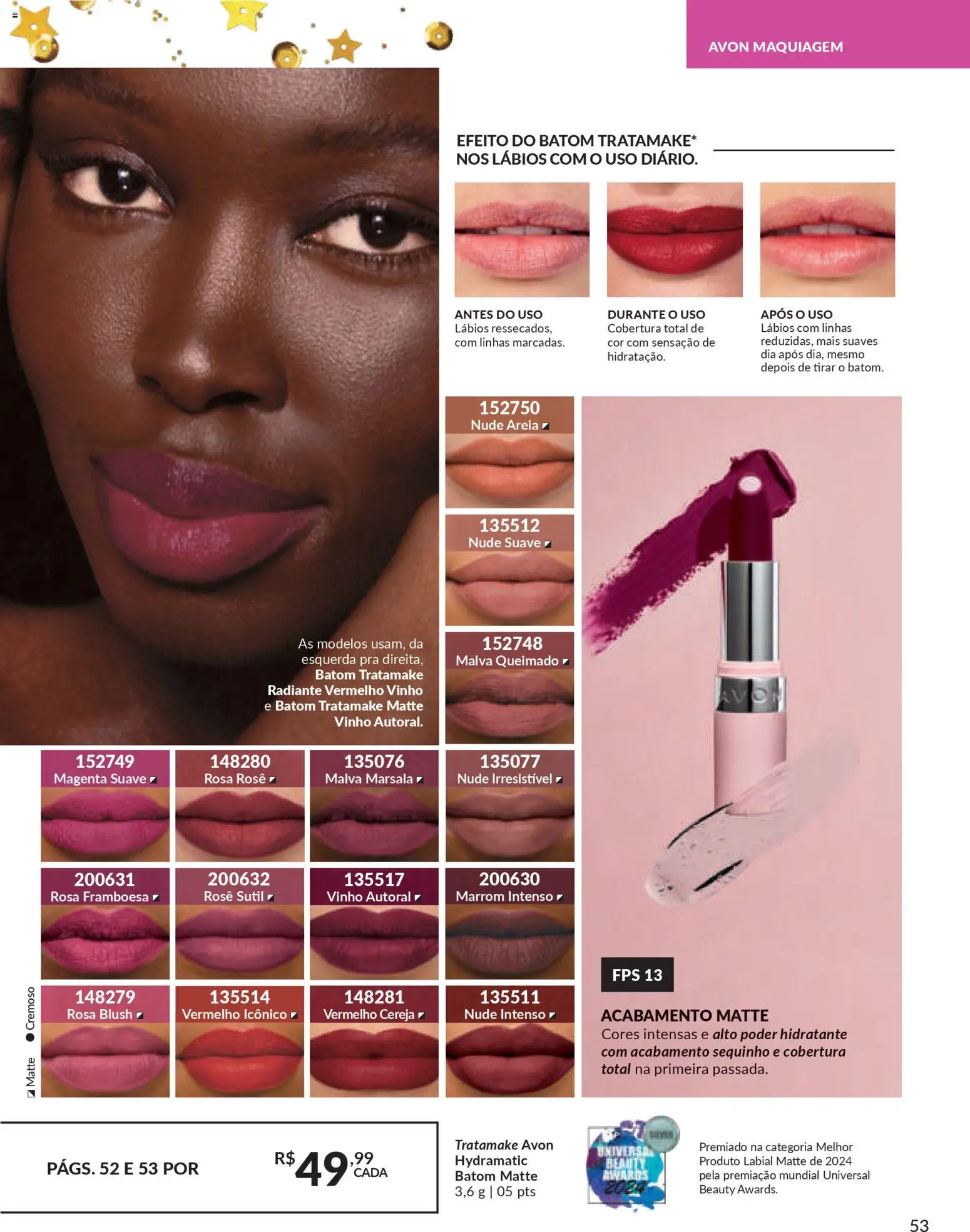 Avon Folheto - válido de 15.01.2026 | Página: 53 | Produtos: Cereja, Blush, Batom, Vinho