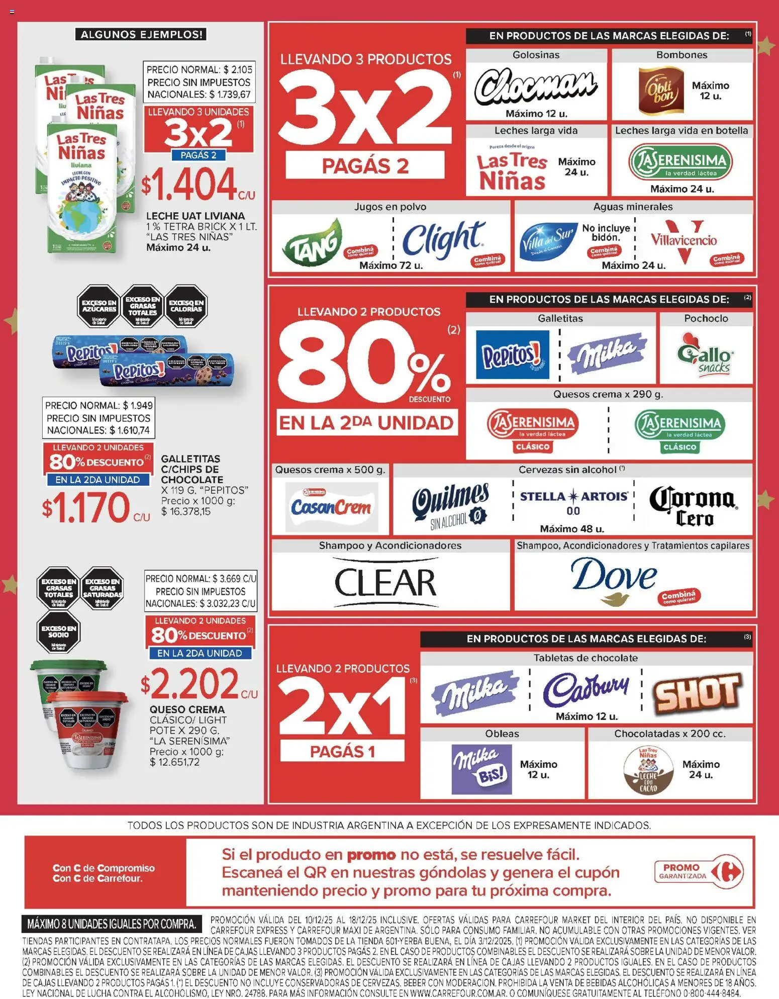 Carrefour Market catálogo │ válido desde el 10.12.2025 | Página: 3 | Productos: Galletitas, Chocolate, Cacao, Golosinas