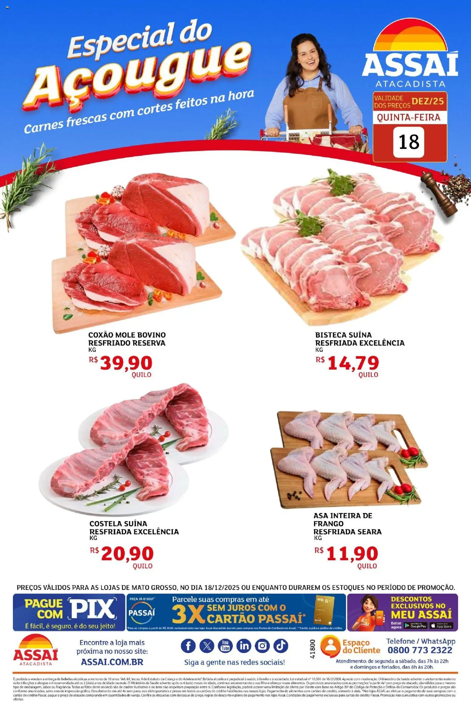 Assaí Atacadista Folheto - válido de 18.12.2025 | Página: 1 | Produtos: Pneus, Base, Telefone, Frango