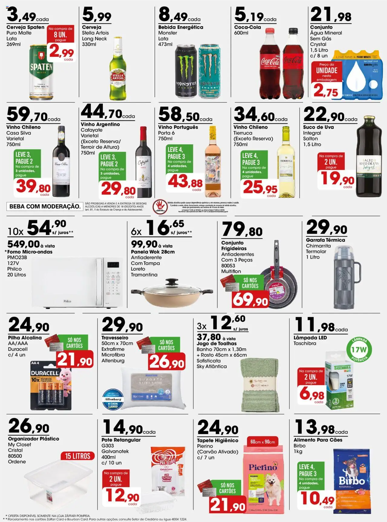 Zaffari Folheto - válido de 15.09.2025 | Página: 3 | Produtos: Suco, Cerveja, Microondas, Bourbon