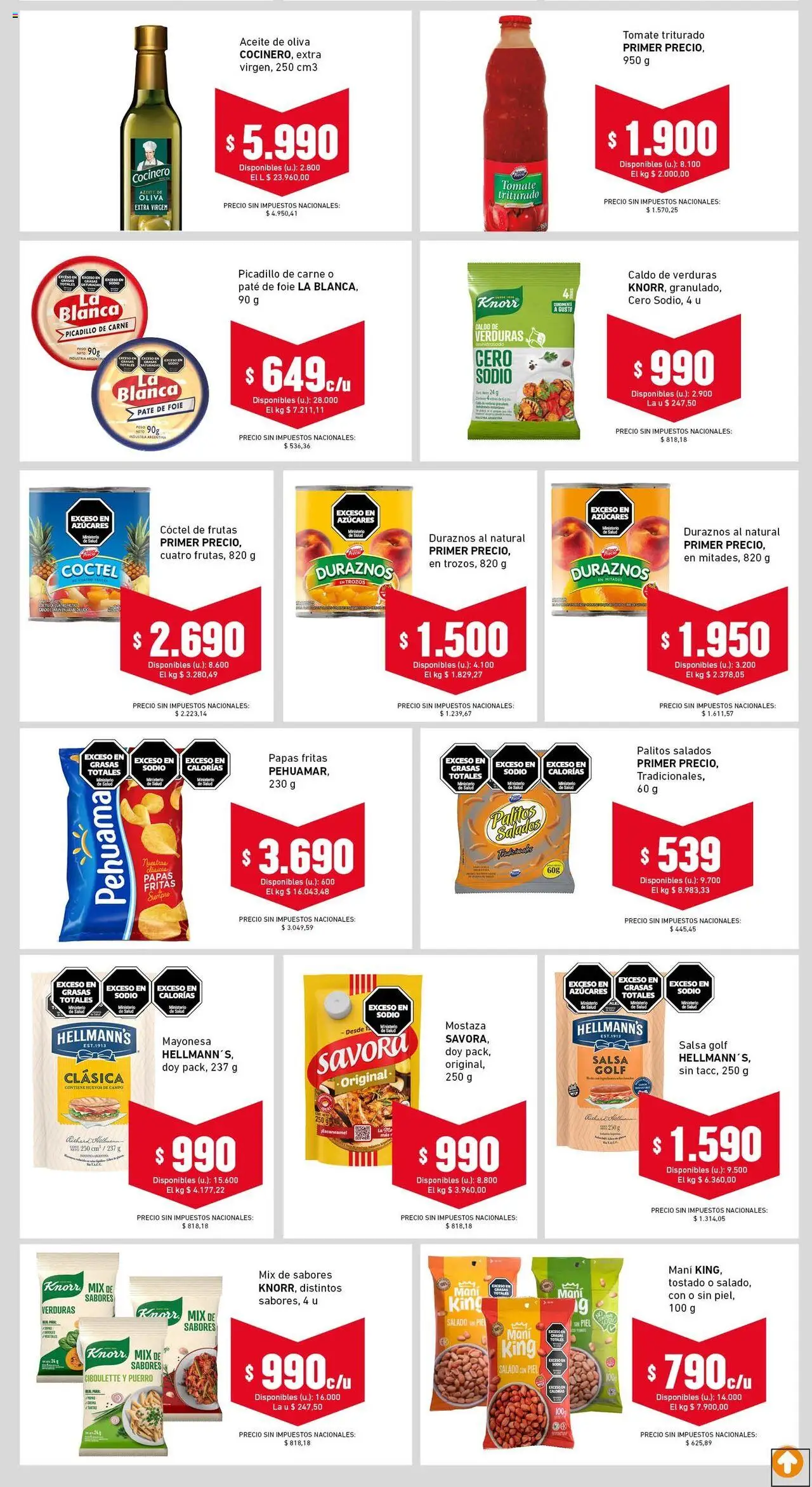 Cooperativa Obrera catálogo │ válido desde el 15.05.2025 | Página: 9 | Productos: Mostaza, Tomate, Salsa Golf, Papas fritas