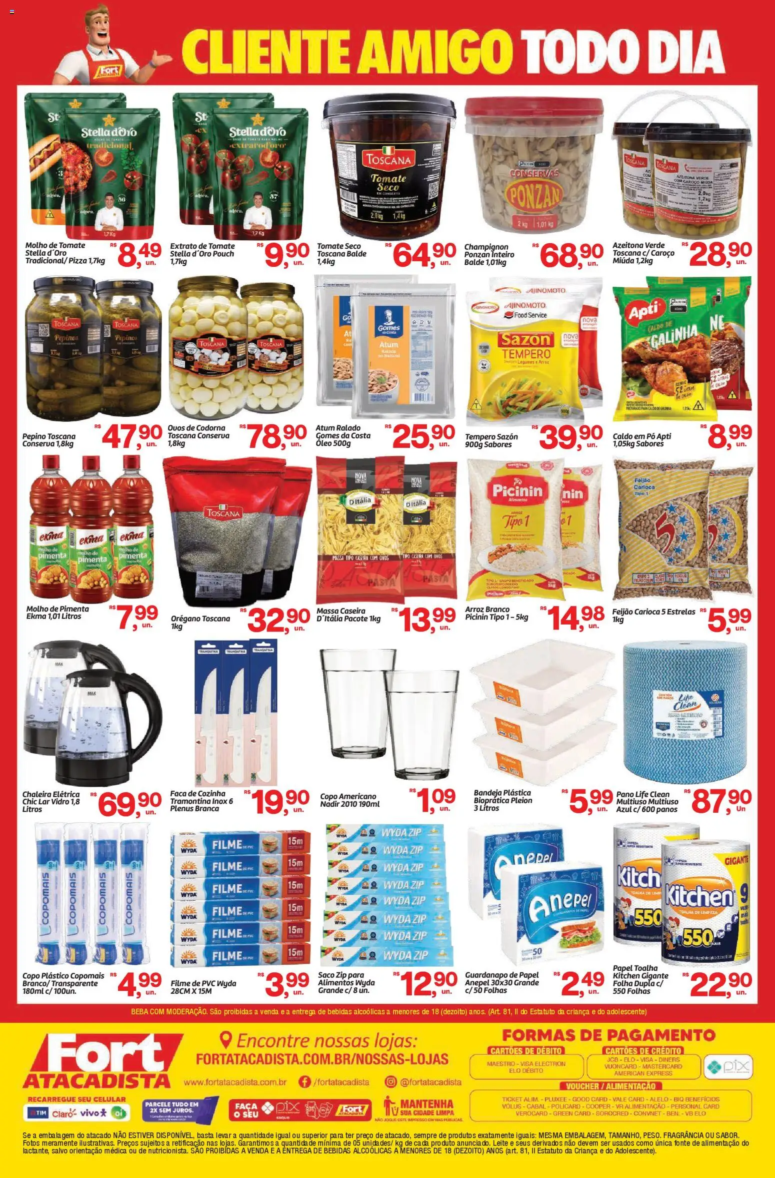 Fort Atacadista Folheto - válido de 13.04.2026 | Página: 2 | Produtos: Pimenta, Leite, Massa, Guardanapo