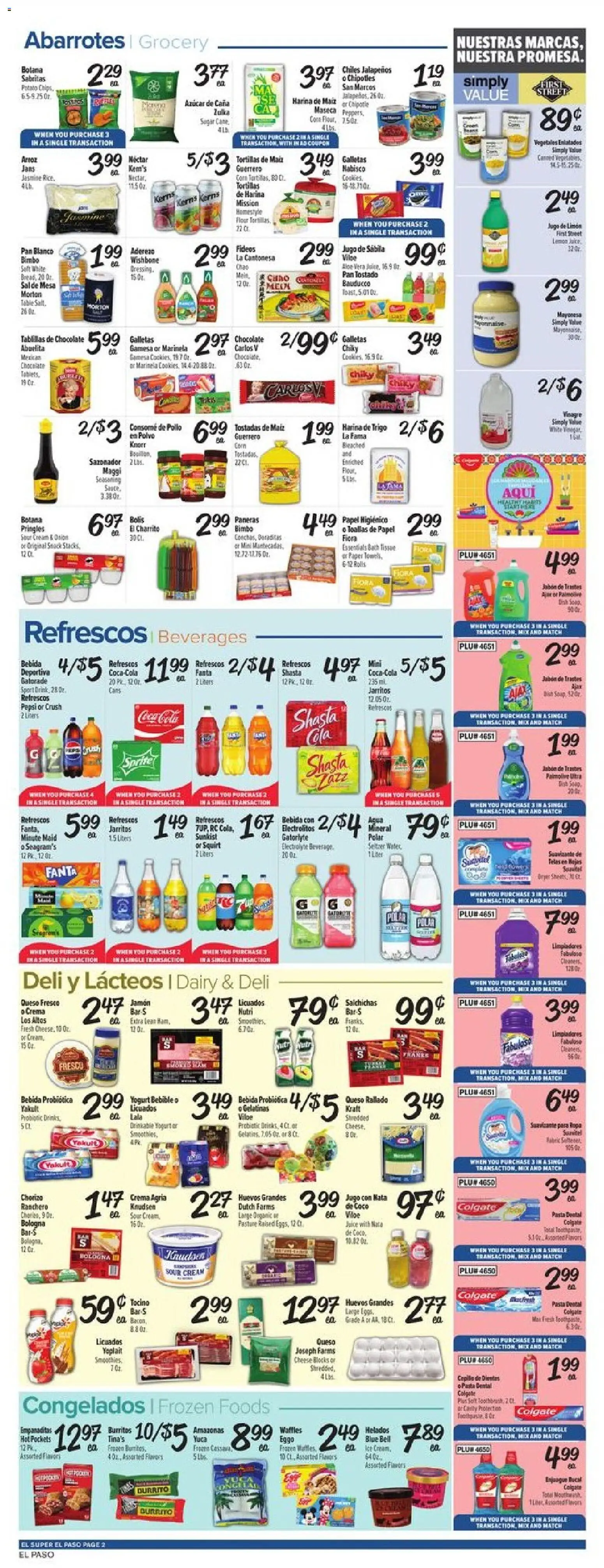El Super Weekly Ad - TX - valid from 18.02.2026 | Page: 2 | Products: Cheese, Yogurt, Pasta, Aloe Vera