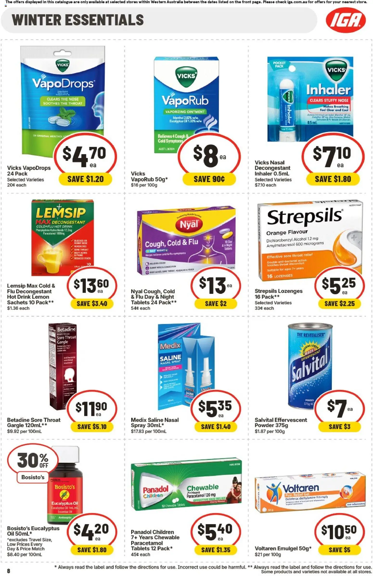 IGA catalogue - valid from 22.04.2026 | Page: 8 | Products: Chicken, Beef, Pasta, Sustainable