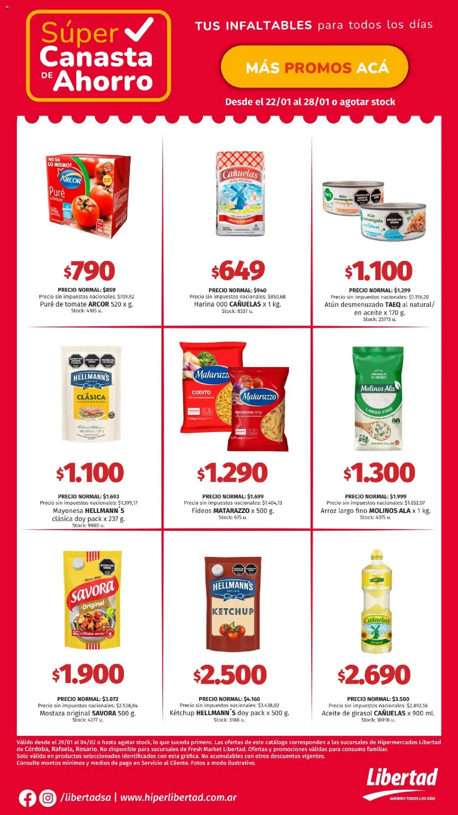 Hipermercado Libertad catálogo │ válido desde el 29.01.2026 | Página: 4 | Productos: Harina, Mayonesa, Arroz, Canasta