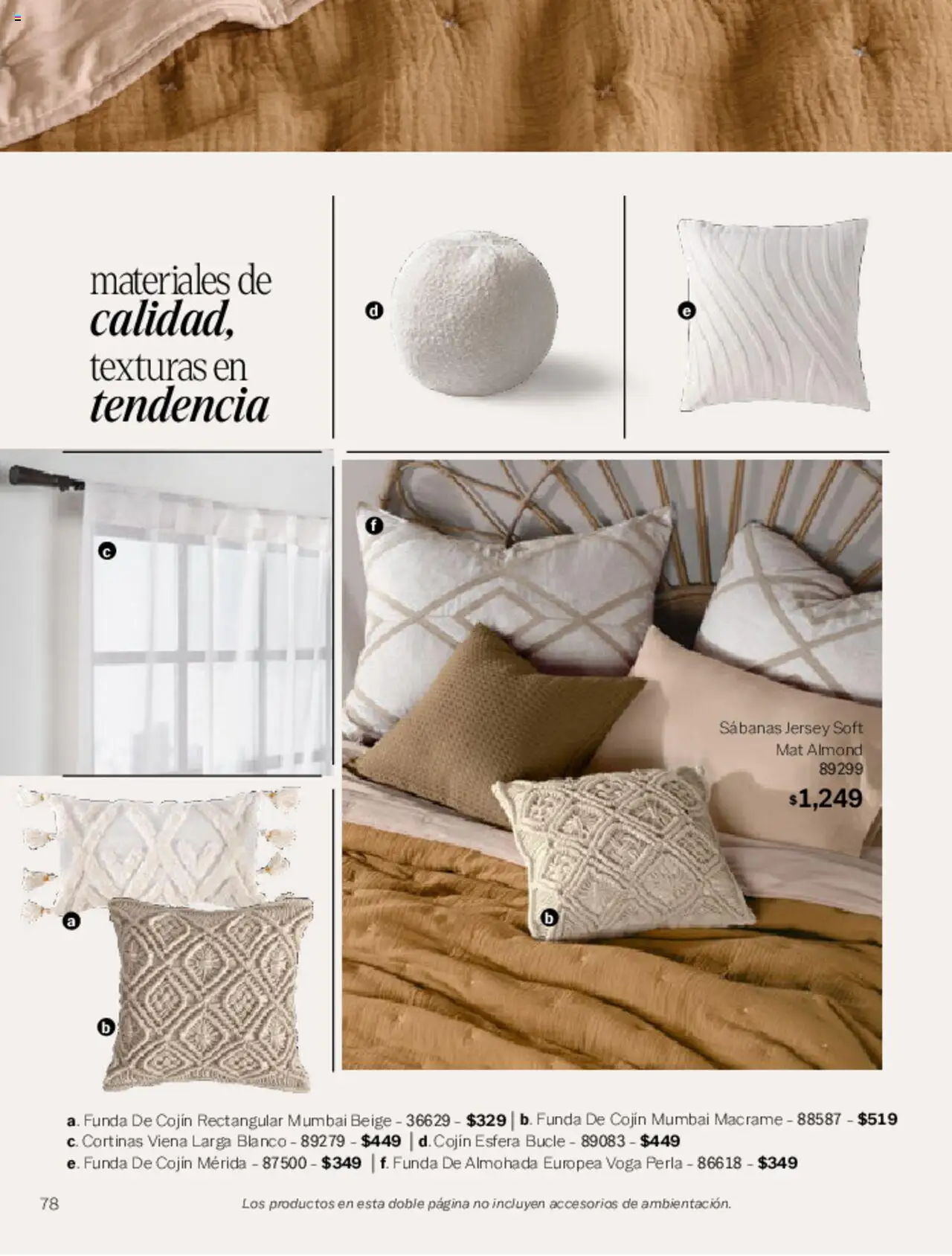 Nuevas ofertas de Vianney válidas en toda la República Mexicana desde el 07.03.2025. ¡Encuentra las mejores ofertas en Vianney catálogo Primavera! | Página: 80 | Productos: Funda de almohada, Almohada, Sabanas, Cortinas