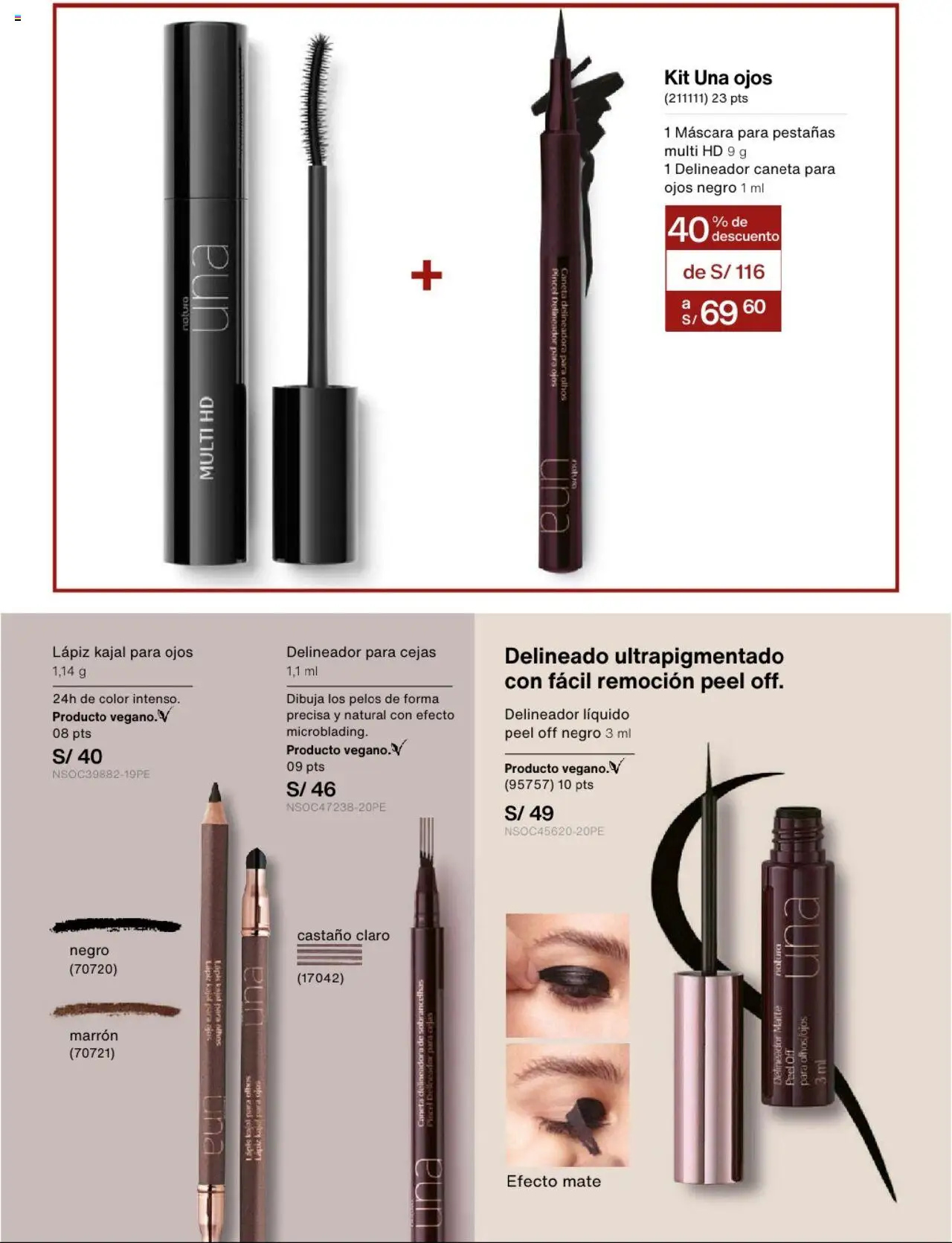 Catálogo Natura válido desde 03.09.2025 | Página: 49 | Productos: Máscara, Delineador, Pincel