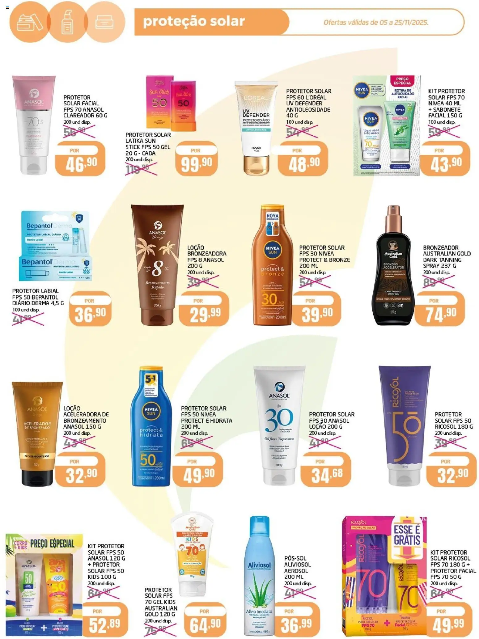 Cooper Folheto - válido de 05.11.2025 | Página: 2 | Produtos: Bronzeador, Protetor solar, Sabonete, Protetor labial