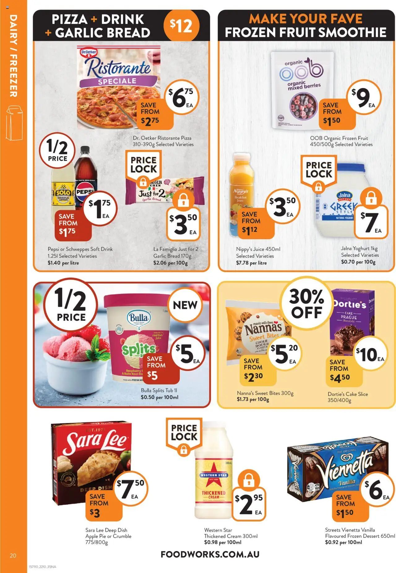 Foodworks catalogue - valid from 22.10.2025 | Page: 20 | Products: Pot, Pizza, Cream, Freezer