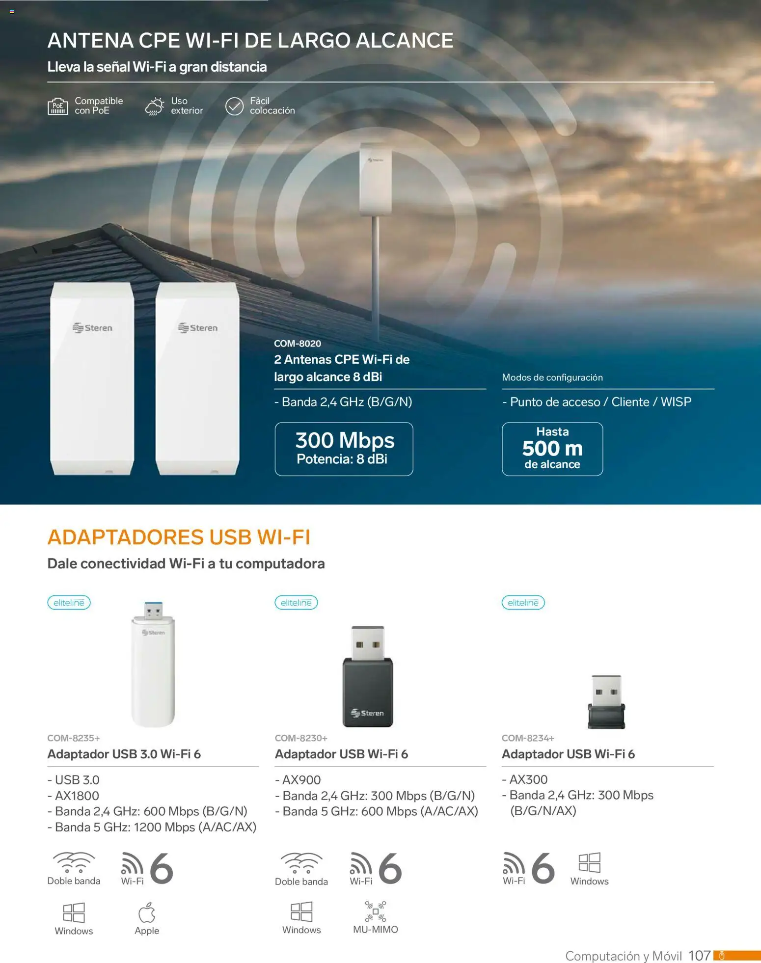 Nuevas ofertas de Steren válidas en toda la República Mexicana desde el 01.01.2026. ¡Encuentra las mejores ofertas en Steren catálogo! | Página: 119 | Productos: Usb, Movil, Adaptador, Antena