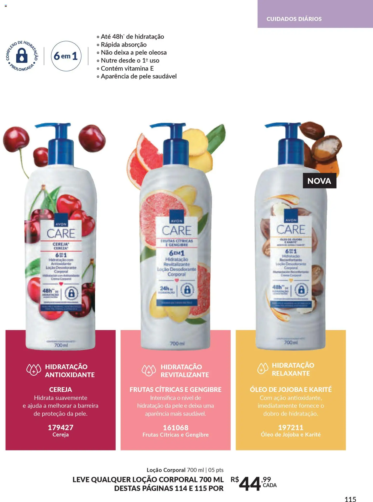 Avon Folheto - válido de 18.02.2026 | Página: 115 | Produtos: Cereja, Gengibre, Desodorante, Óleo