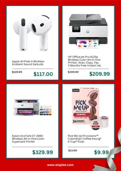 Preview of Staples weekly ads valid from 07.12.2025 | Page: 5 | Products: Coffee, Printer