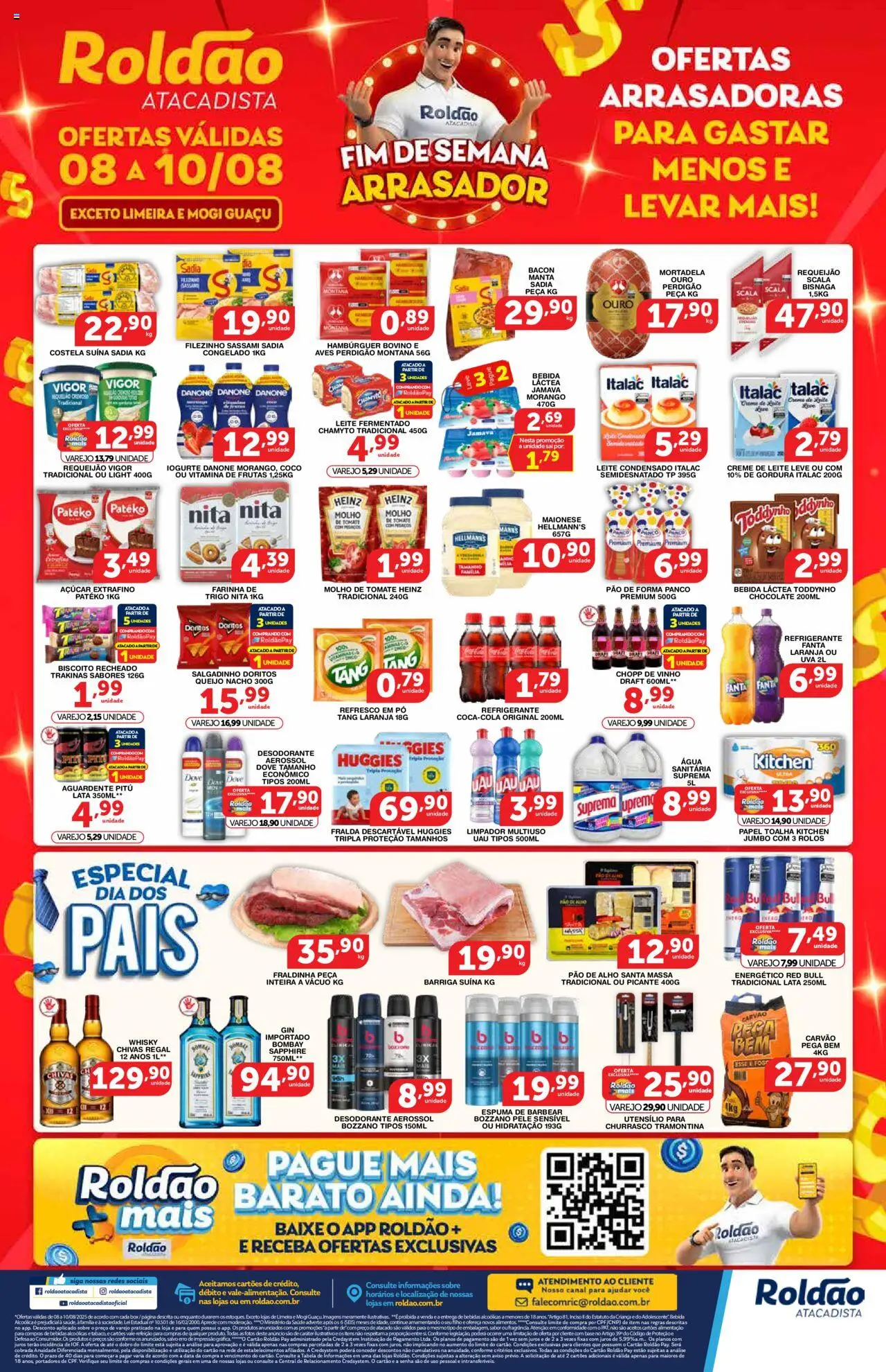 Roldão Folheto - válido de 08.08.2025 | Página: 2 | Produtos: Fanta, Fraldinha, Chocolate, Refrigerante