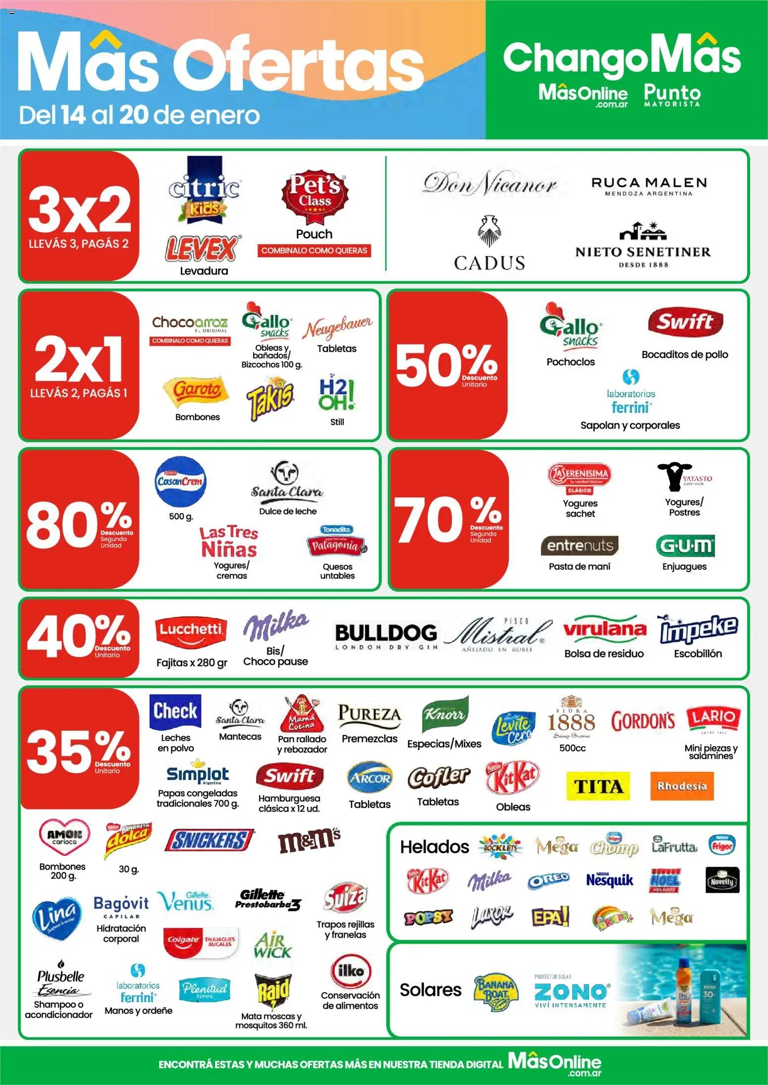 Changomas ofertas │ válido desde el 14.01.2026 | Página: 2 | Productos: Polvo, Dulce de leche, Gin, Escobillon