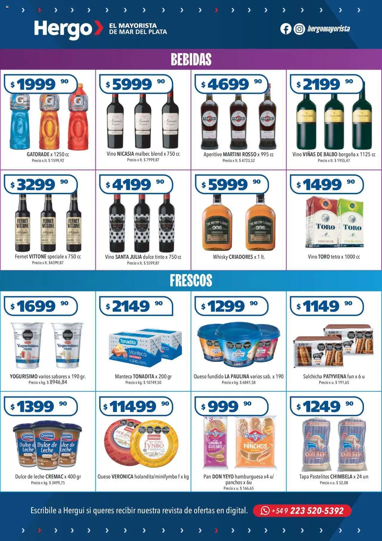 Hergo catálogo │ válido desde el 21.05.2025 | Página: 3 | Productos: Fernet, Queso, Vino, Salame