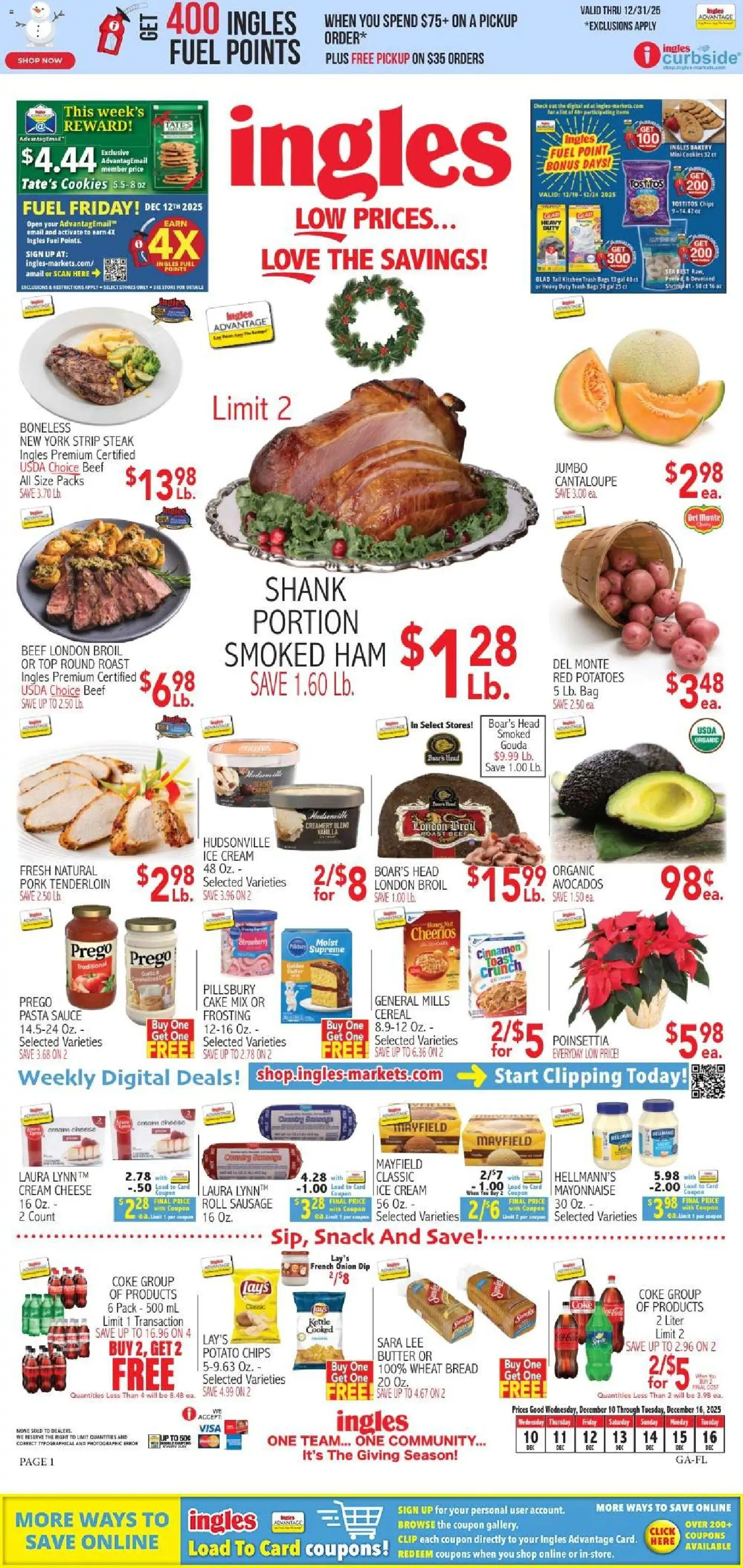 Ingles Weekly Ad - valid from 10.12.2025 | Page: 11 | Products: Cheese, Ham, Chips, Bag