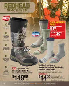 Preview of Cabela's weekly ads valid from 11.08.2025 | Page: 78 | Products: Hunting Boots, Socks, Boots