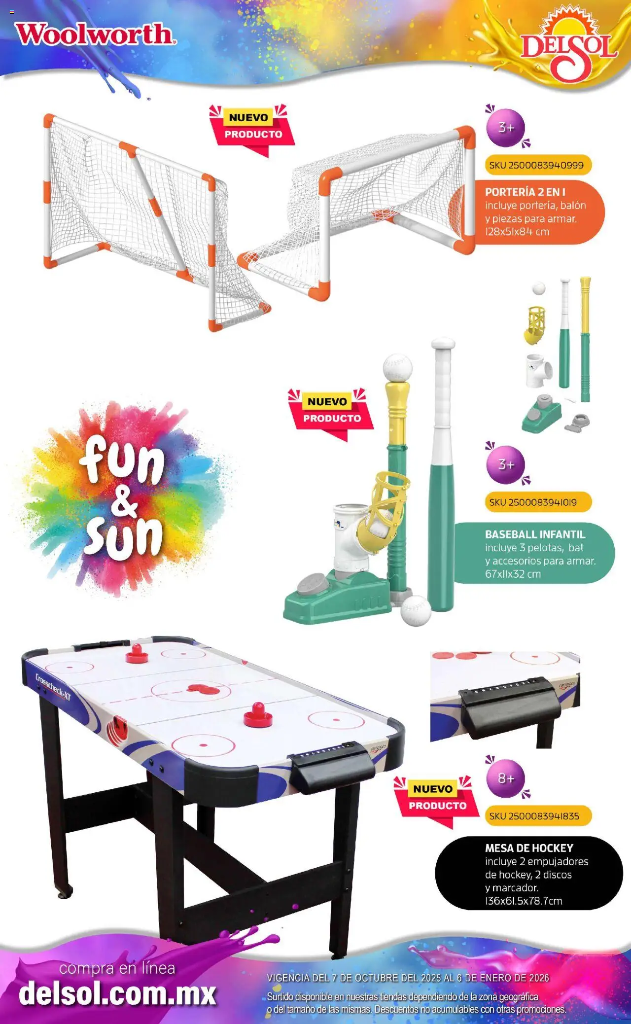 Nuevas ofertas de Del Sol y Woolworth válidas en toda la República Mexicana desde el 07.10.2025. ¡Encuentra las mejores ofertas en Del Sol y Woolworth - Catálogo Castillo Del Juguete! | Página: 200 | Productos: Mesa