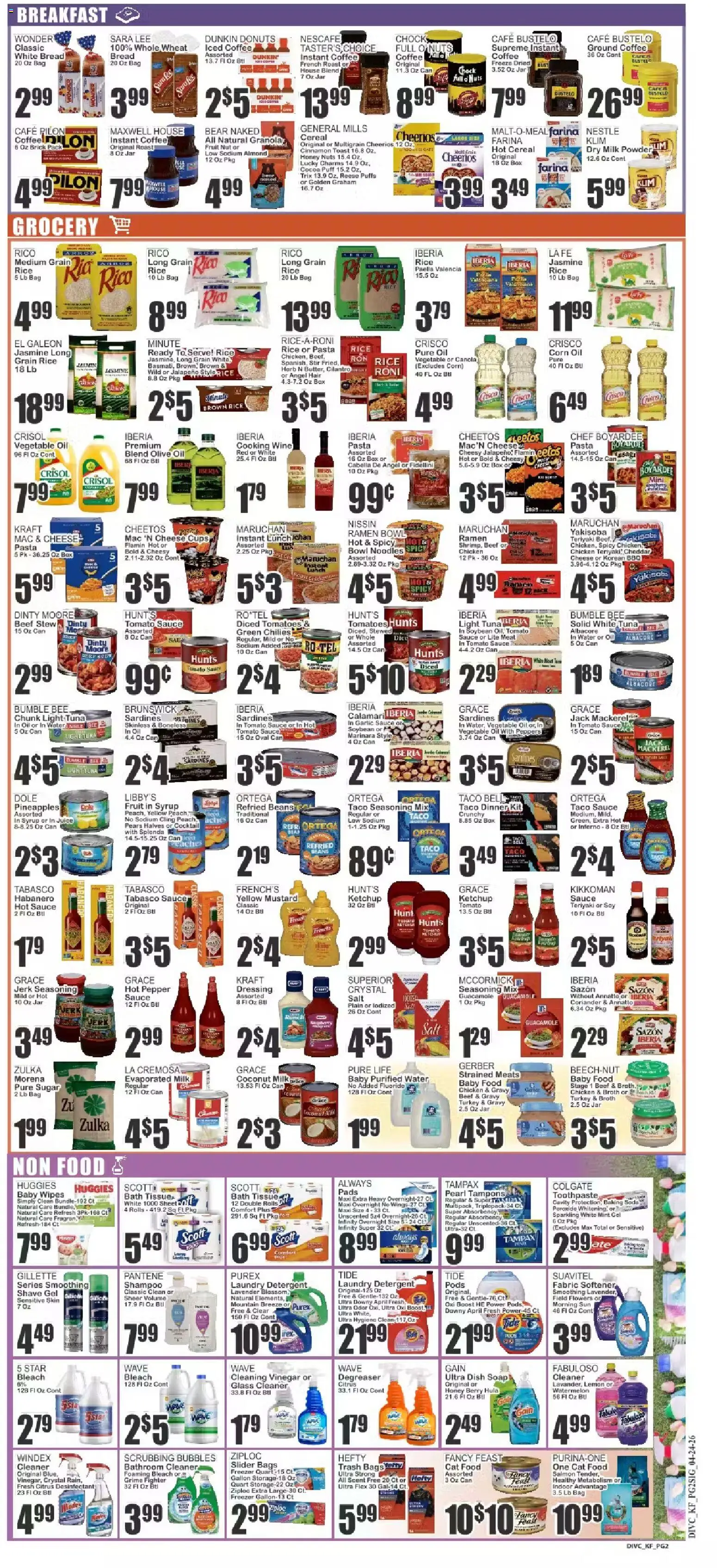 Food Universe Weekly Ad - valid from 24.04.2026 | Page: 2 | Products: Vinegar, Shampoo, Noodles, Ketchup